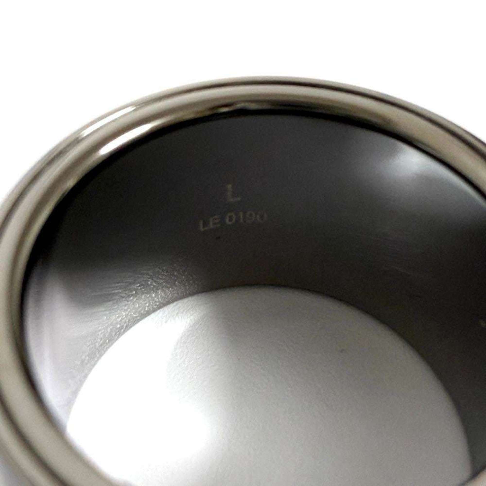 Louis Vuitton Silver Metal Band Ring (Pre-Owned)