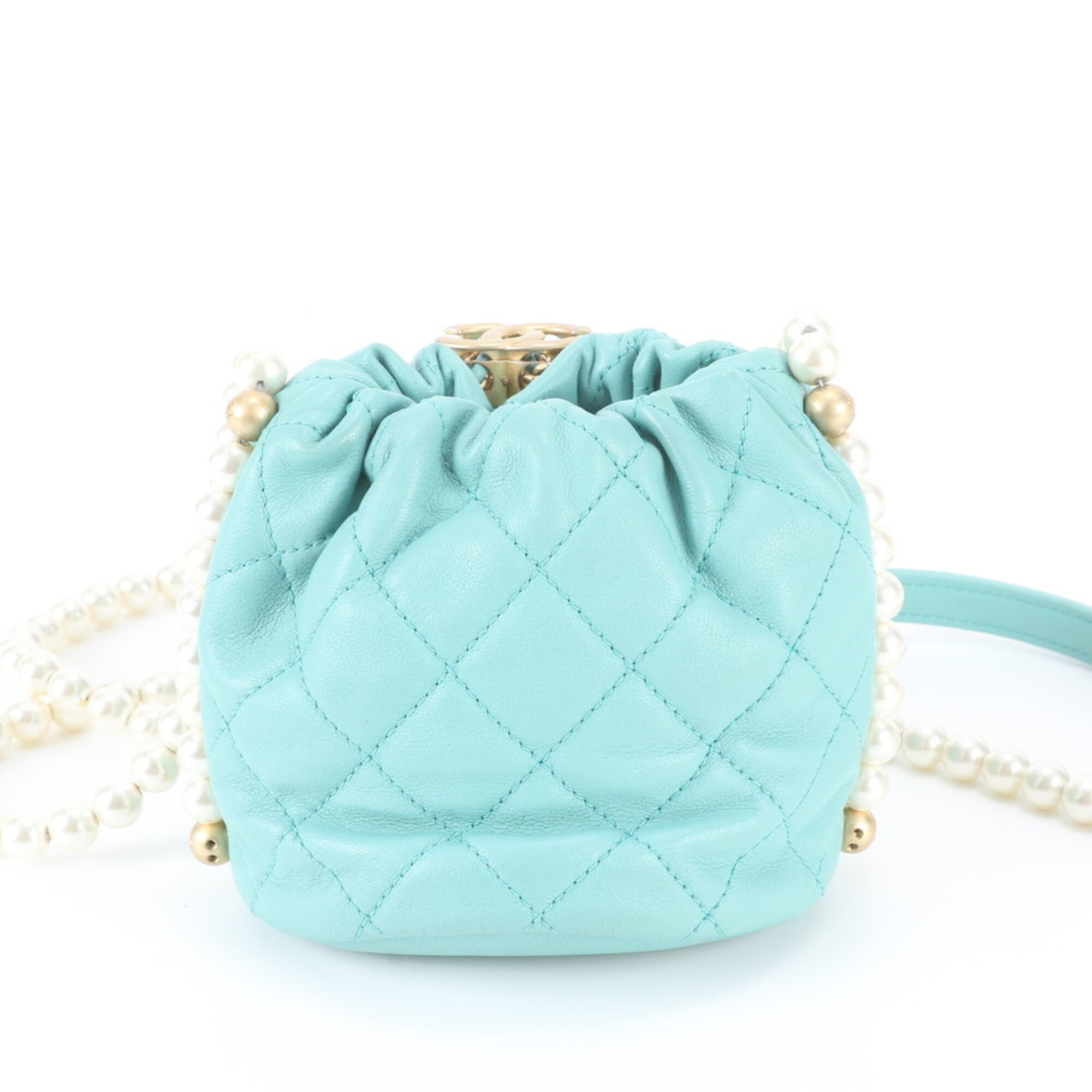 Chanel Blue Leather Shoulder Bag (Pre-Owned)