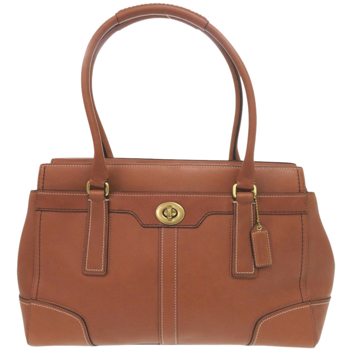 Coach Brown Leather Handbag Tote Bag (Pre-Owned)