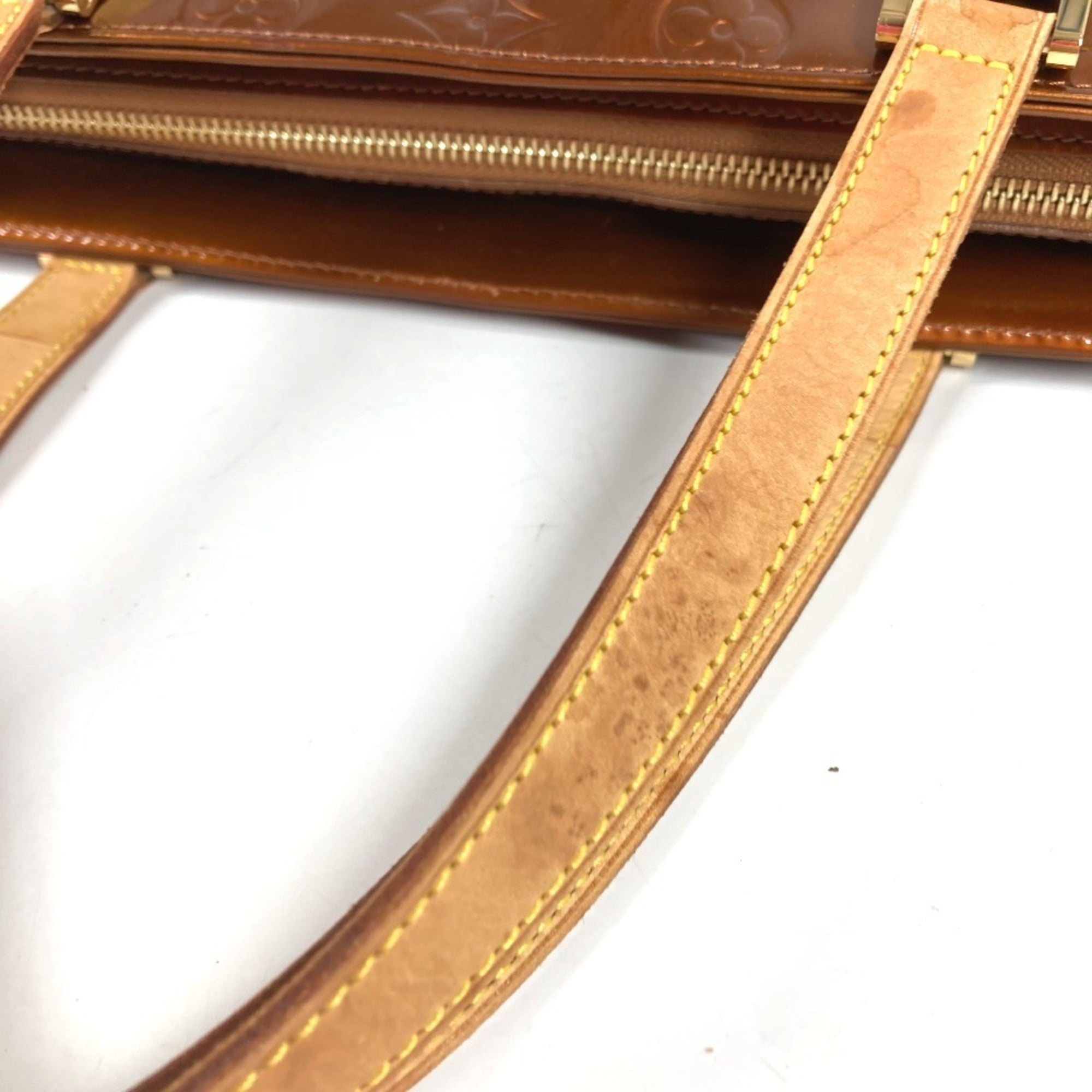 Louis Vuitton Bronze Brown Monogram Vernis Shoulder Bag Tote Bag (Pre-Owned)