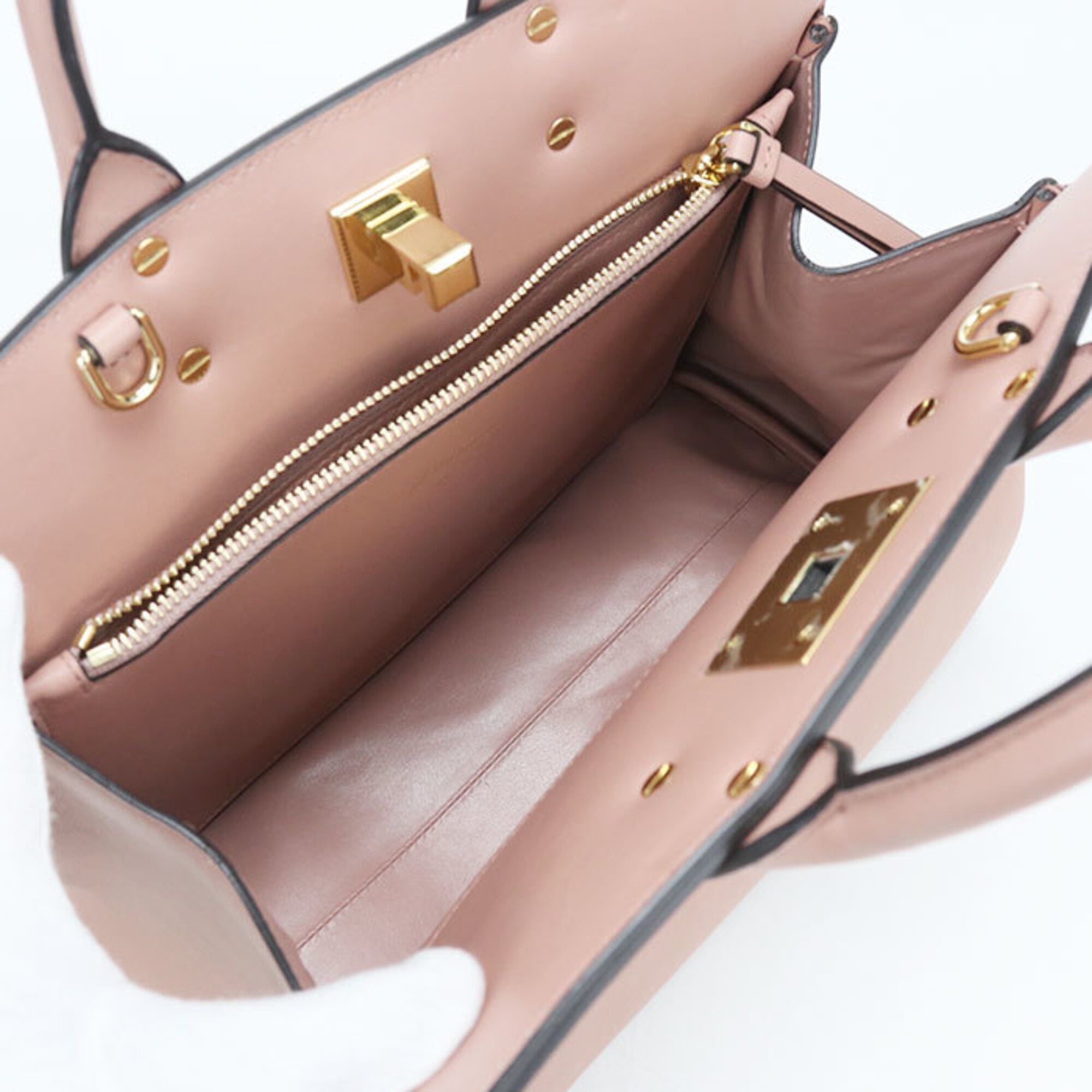 Salvatore Ferragamo Pink Leather Tote Bag (Pre-Owned)
