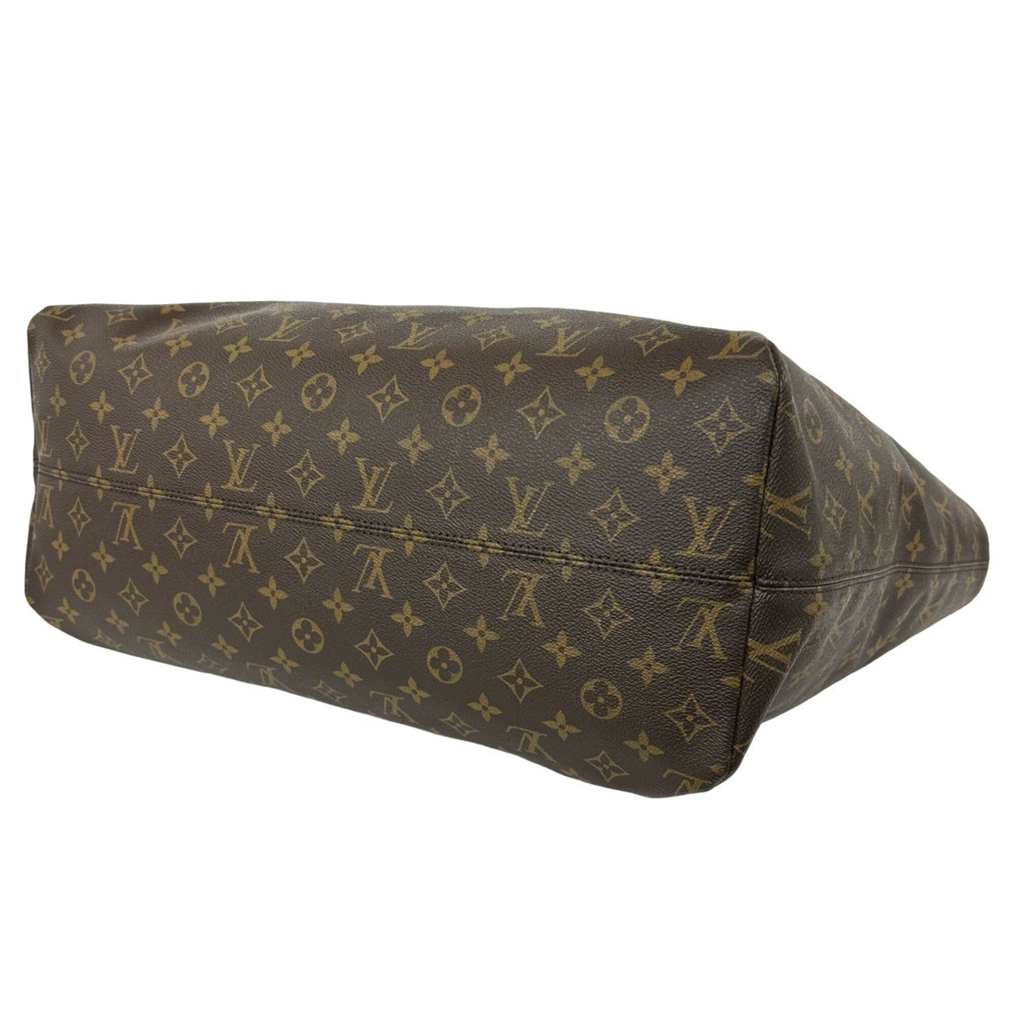 Louis Vuitton Brown Leather Pvc Handbag Tote Bag (Pre-Owned)