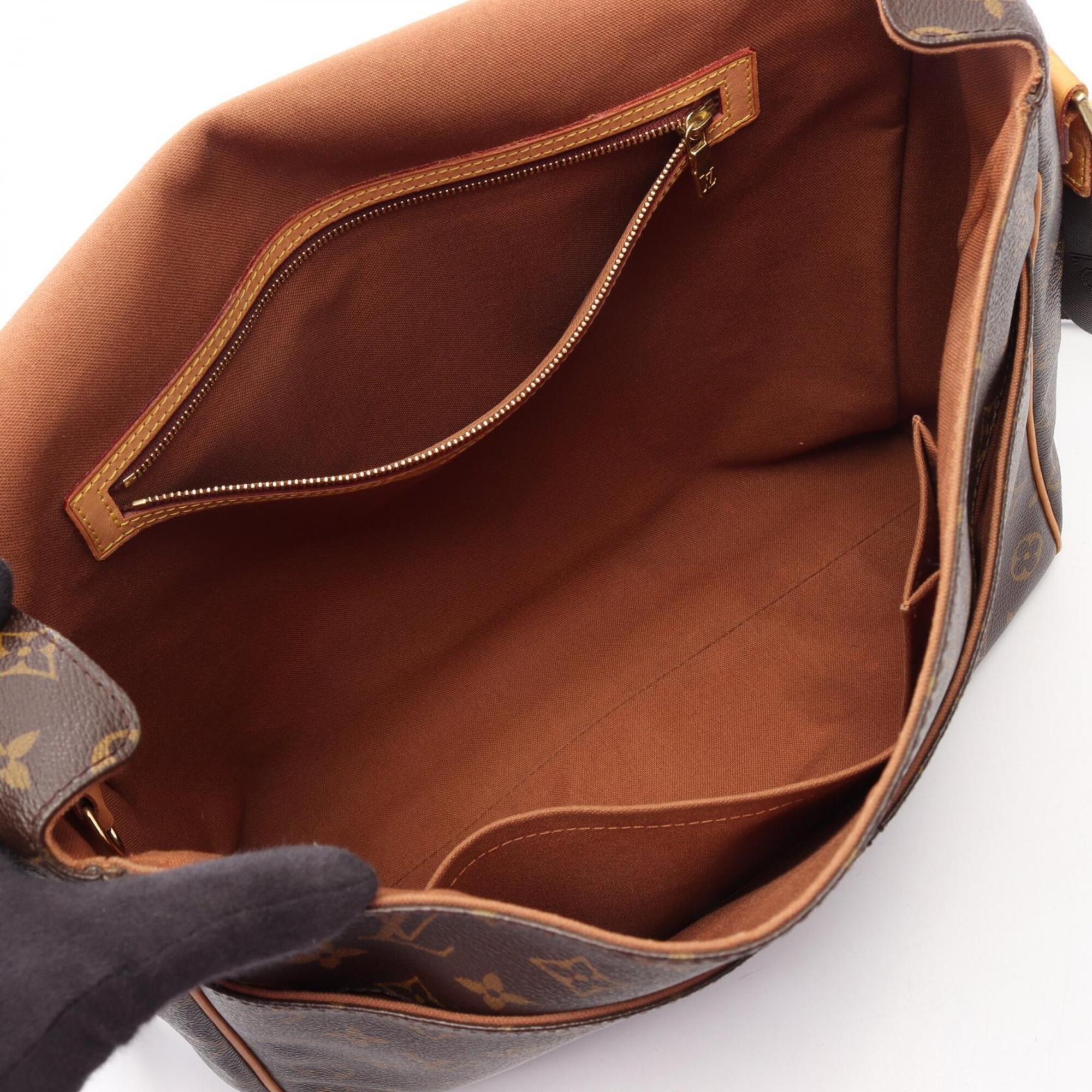 Louis Vuitton Brown Monogram Coated Canvas Leather Handbag Shoulder Bag (Pre-Owned)