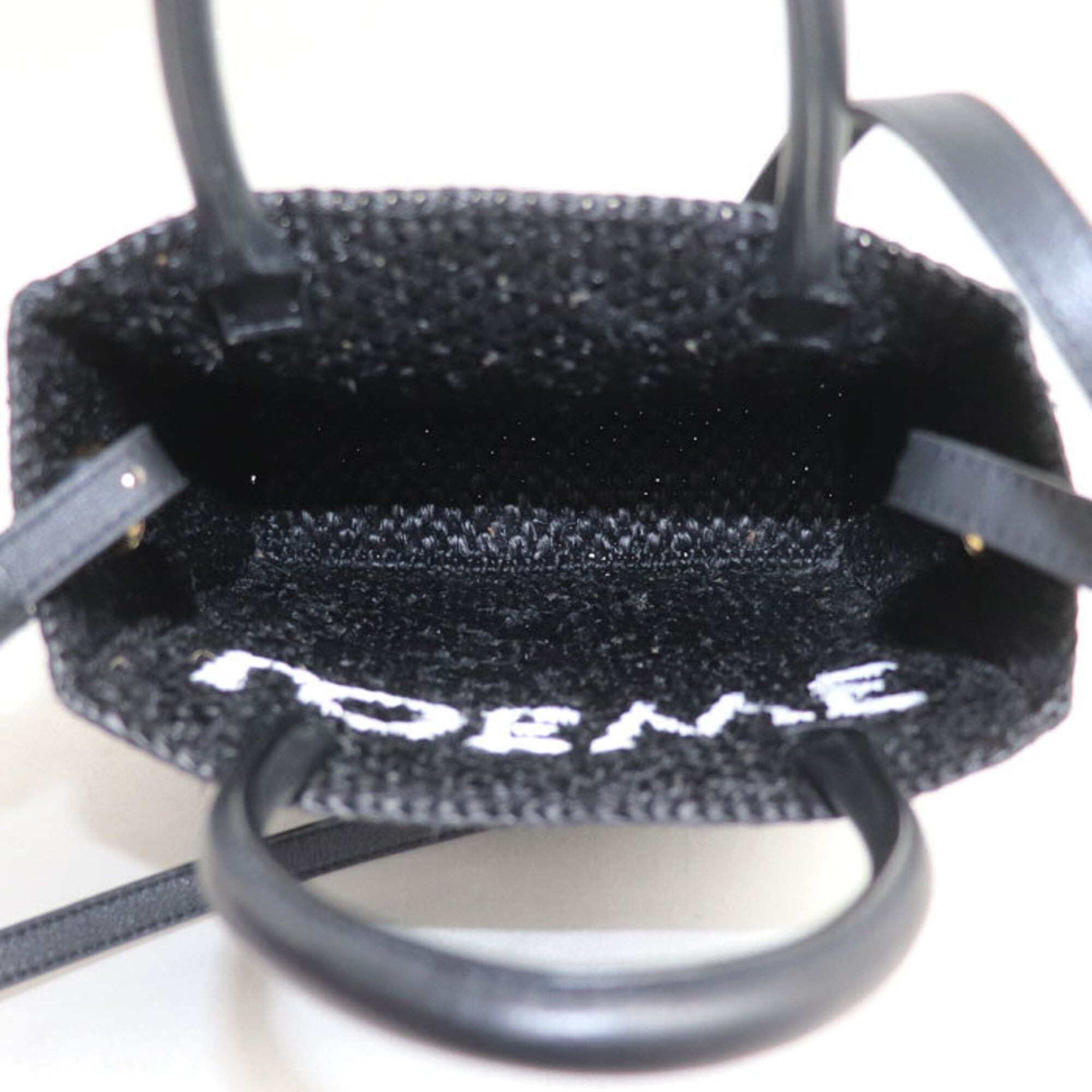 Loewe Black Raffia Leather Tote Bag (Pre-Owned)