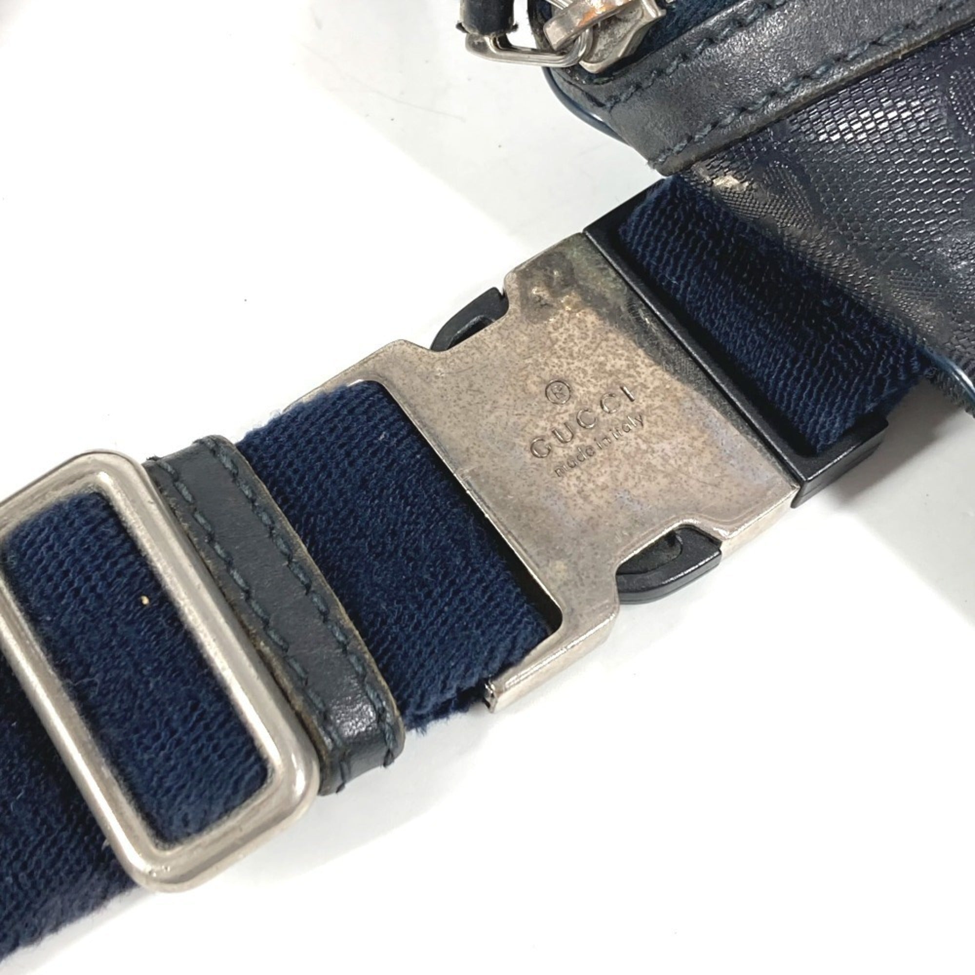 Gucci Gg Imprimé Navy Gg Imprimé Fanny Pack Sling Bag (Pre-Owned)