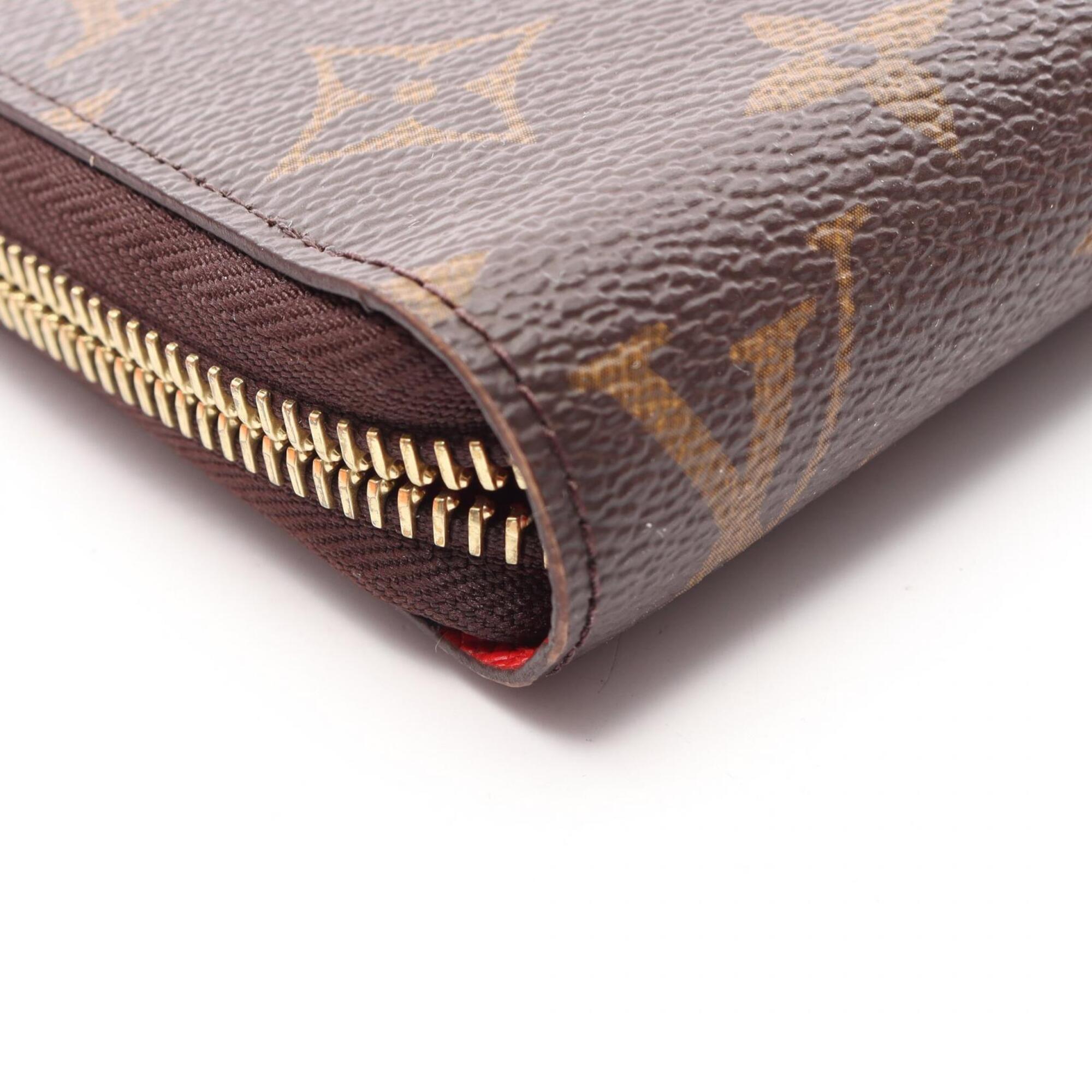 Louis Vuitton Brown Red Color Pvc Long Wallet (Bi-Fold) (Pre-Owned)