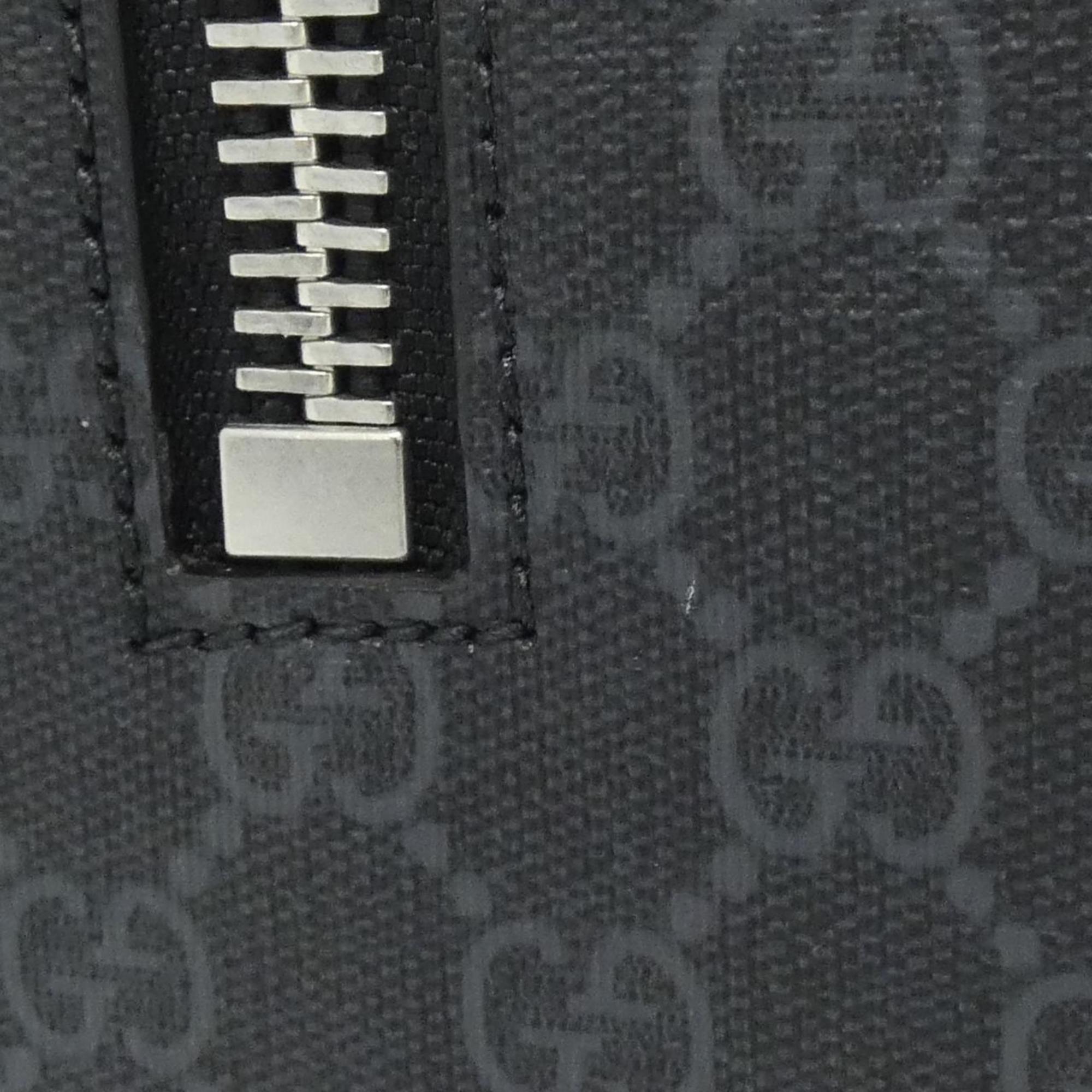 Gucci Black Gray Gg Supreme Canvas Clutch Bag Pouch (Pre-Owned)