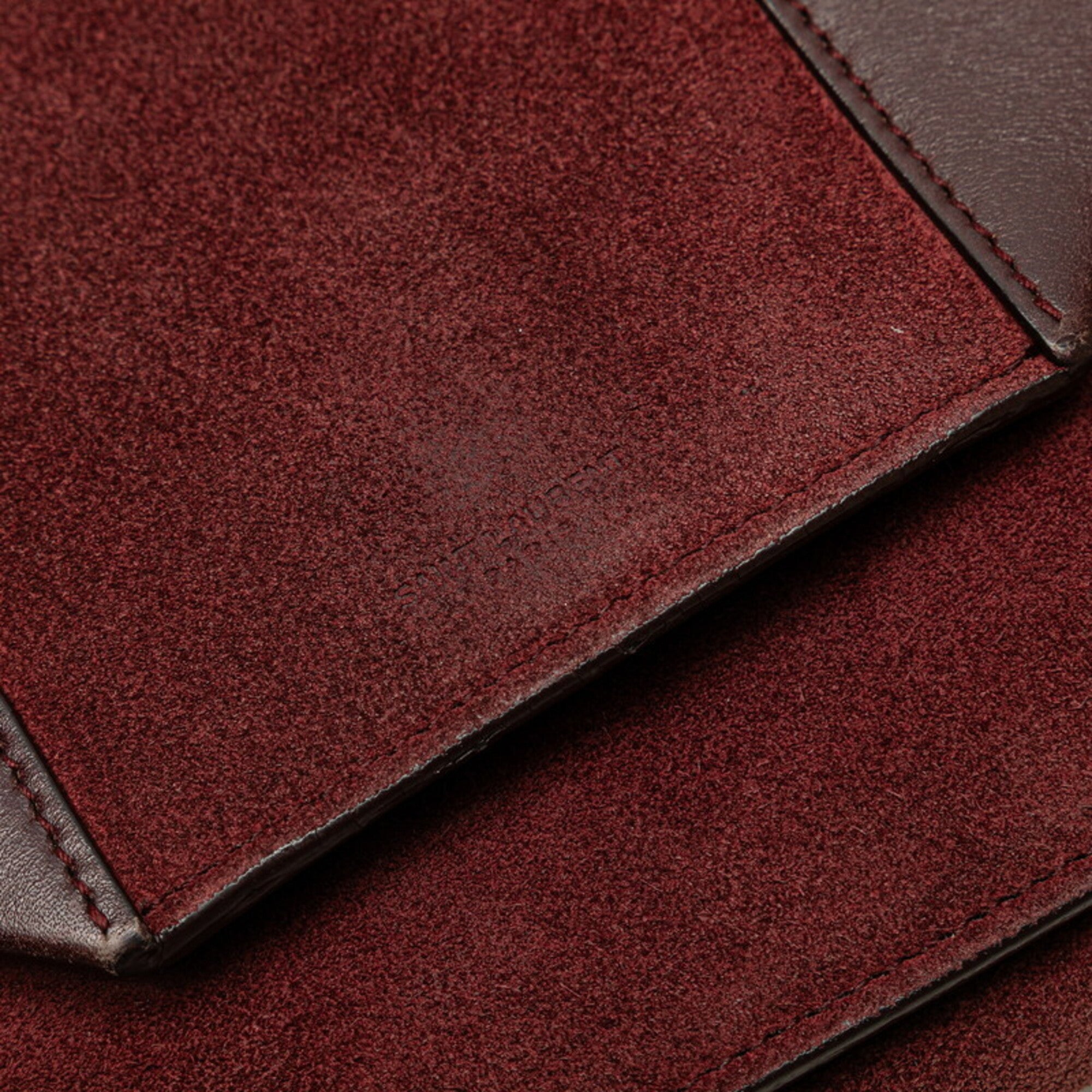 Saint Laurent Bordeaux Red Color Wine Suede Leather Shoulder Bag (Pre-Owned)
