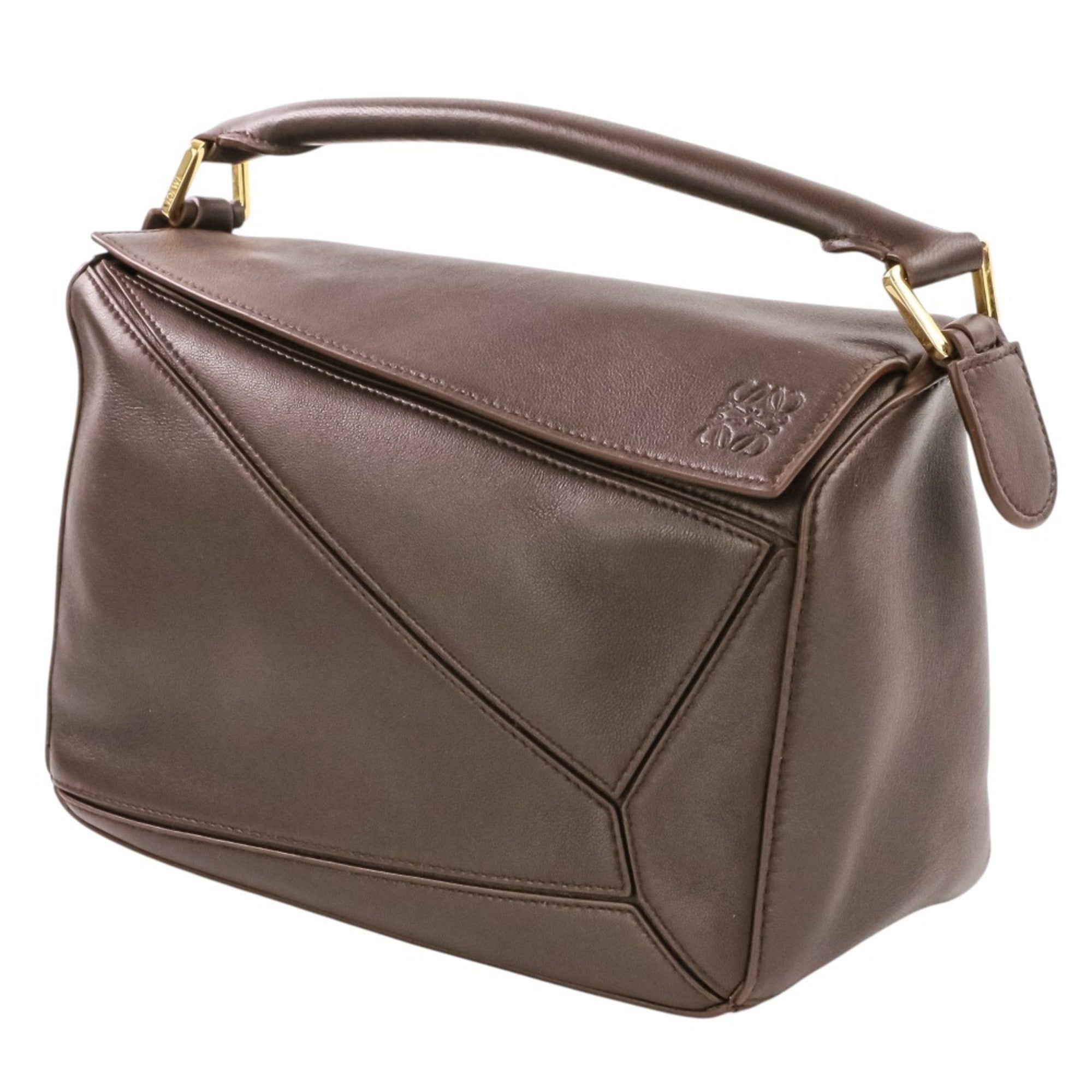 Loewe Dark Brown Nappa Leather Handbag Shoulder Bag (Pre-Owned)