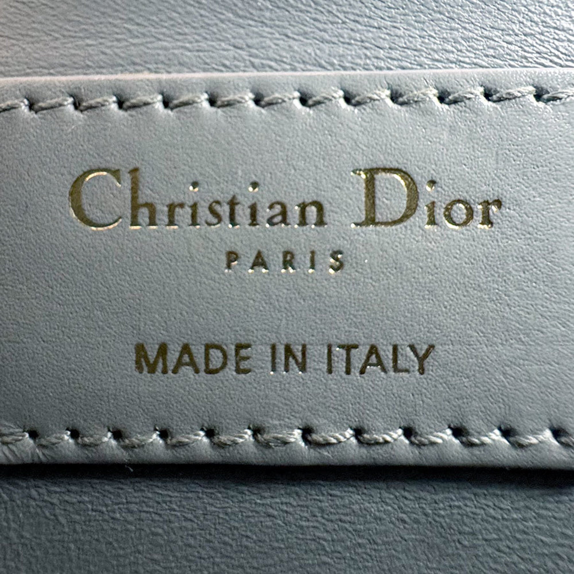Christian Dior Gray Leather Shoulder Bag (Pre-Owned)