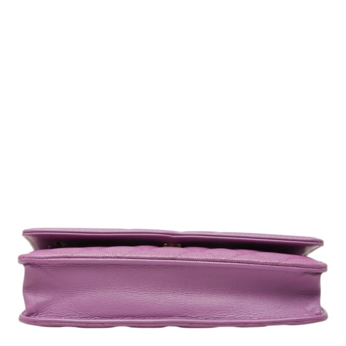 Chanel Purple Grained Calfskin Pochette Shoulder Bag (Pre-Owned)