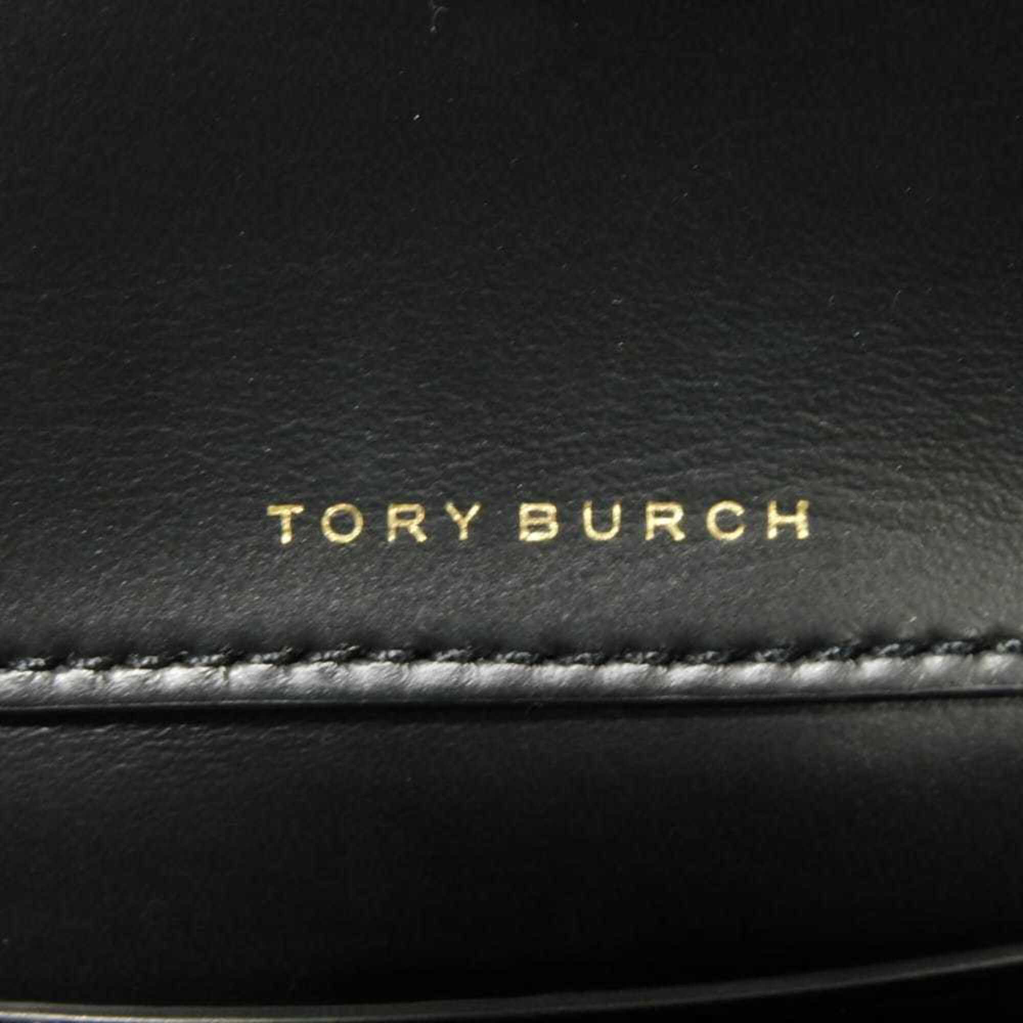 Tory Burch Black Leather Shoulder Bag (Pre-Owned)