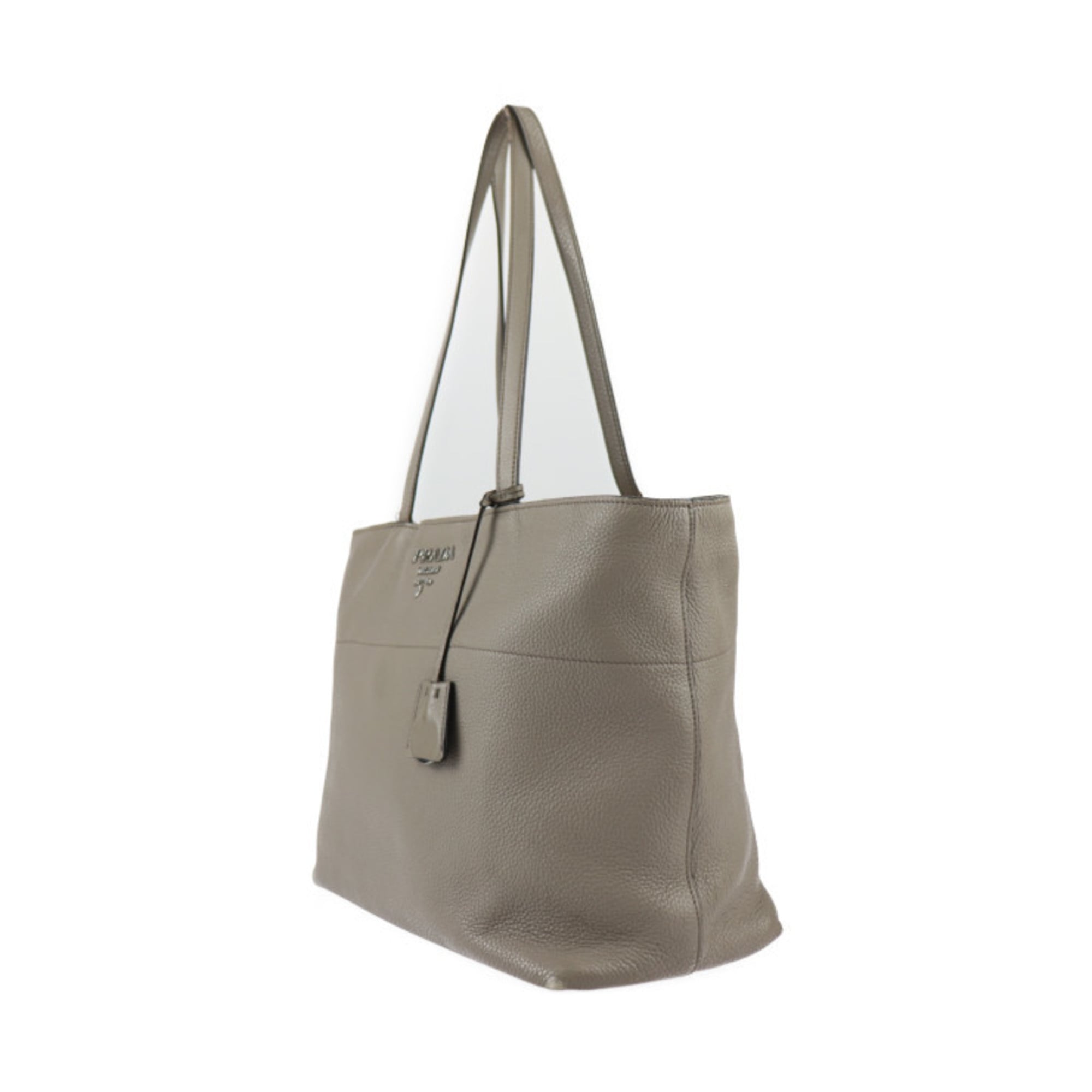 Prada Gray Handbag Shoulder Bag Tote Bag (Pre-Owned)