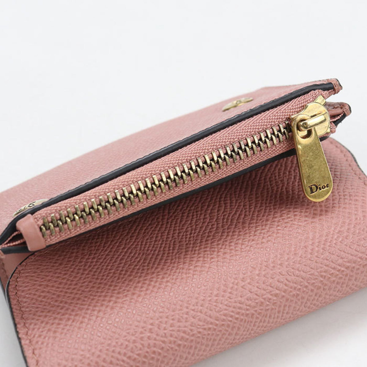 Christian Dior Pink Leather Wallet (Tri-Fold) (Pre-Owned)