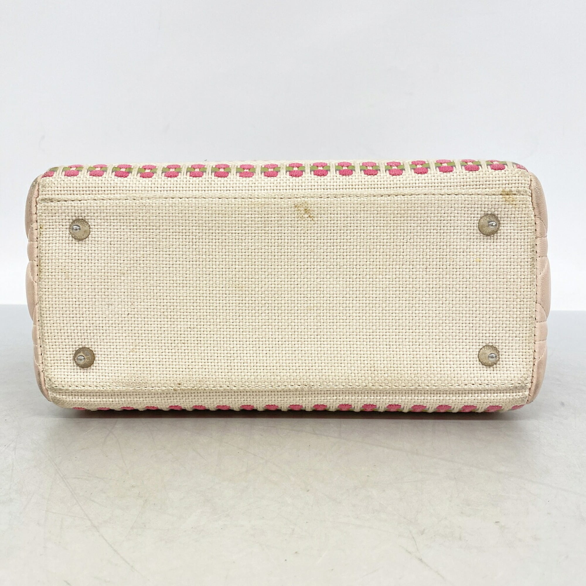 Christian Dior Multi-Color Canvas Leather Handbag (Pre-Owned)