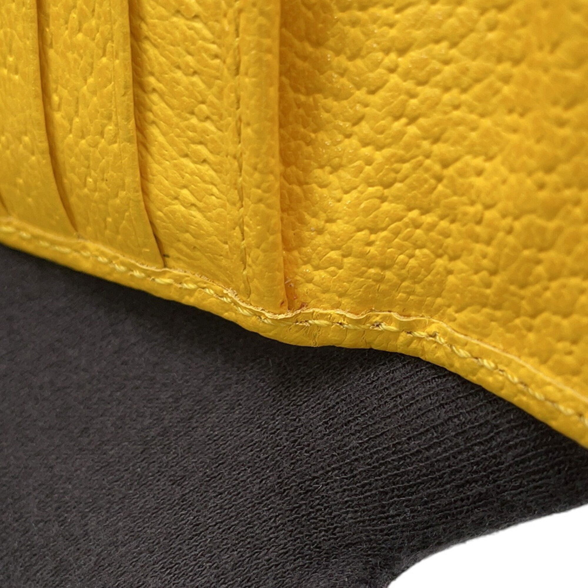 Fendi Zucca Yellow Nylon Canvas Leather Wallet (Tri-Fold) (Pre-Owned)
