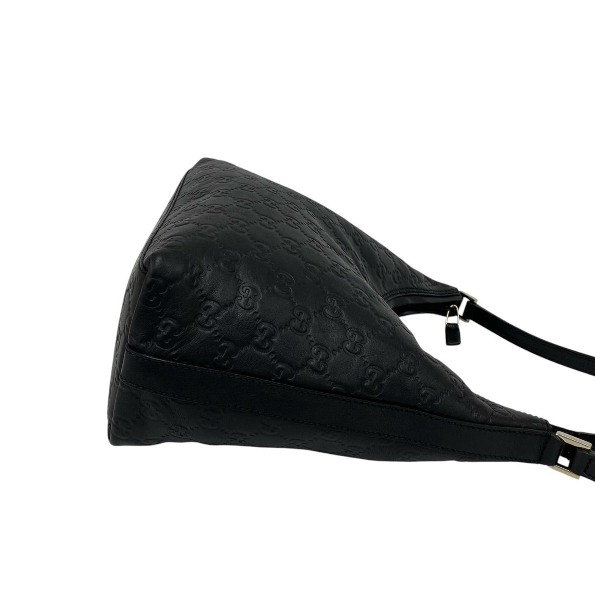 Gucci Black Leather Shoulder Bag Tote Bag (Pre-Owned)