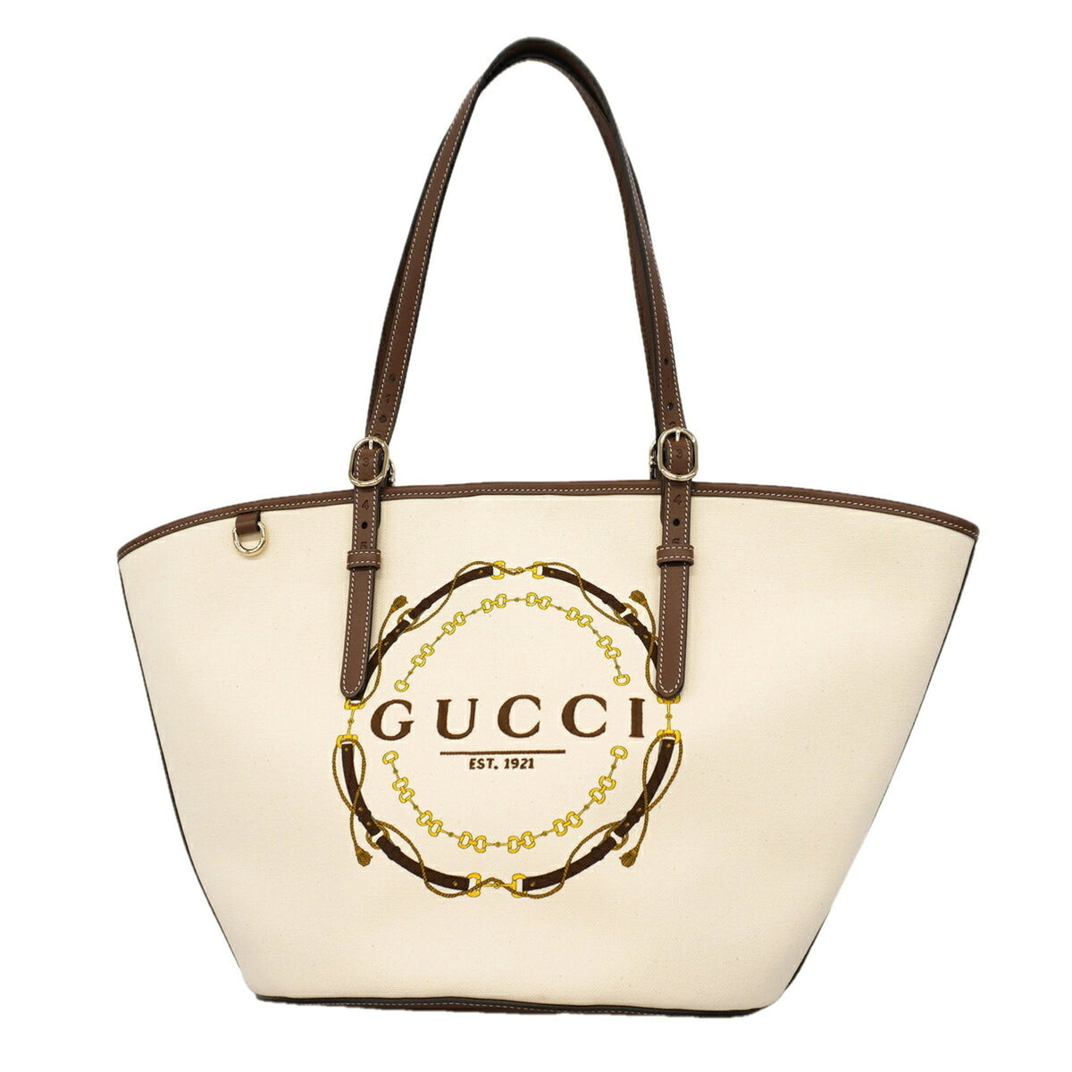 Gucci Ivory Canvas Tote Bag (Pre-Owned)