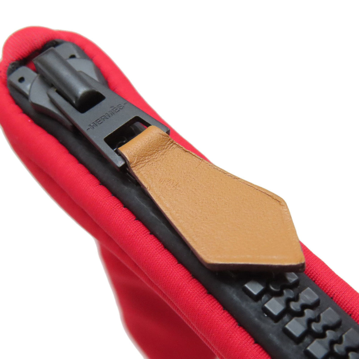 Hermes Red Color Polyamide Pouch (Pre-Owned)