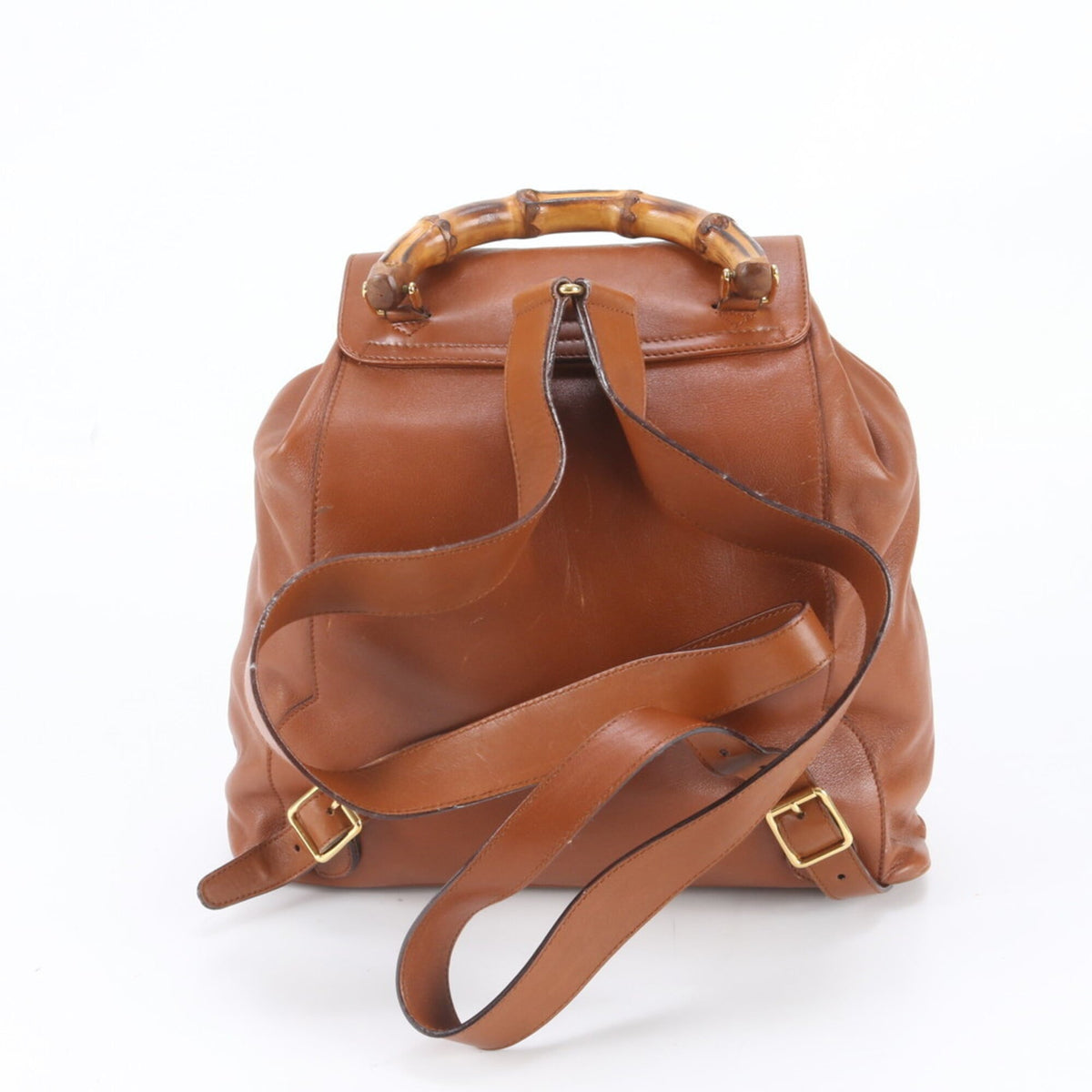 Gucci Brown Leather Backpack (Pre-Owned)