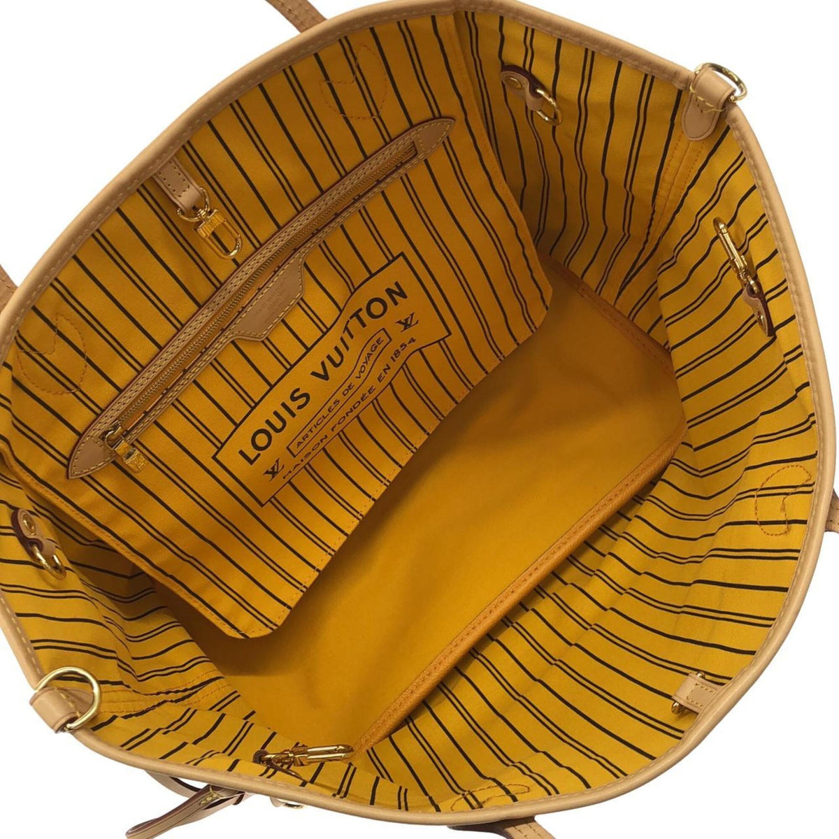 Louis Vuitton Jaune Marron Saffron Coated Canvas Handbag (Pre-Owned)