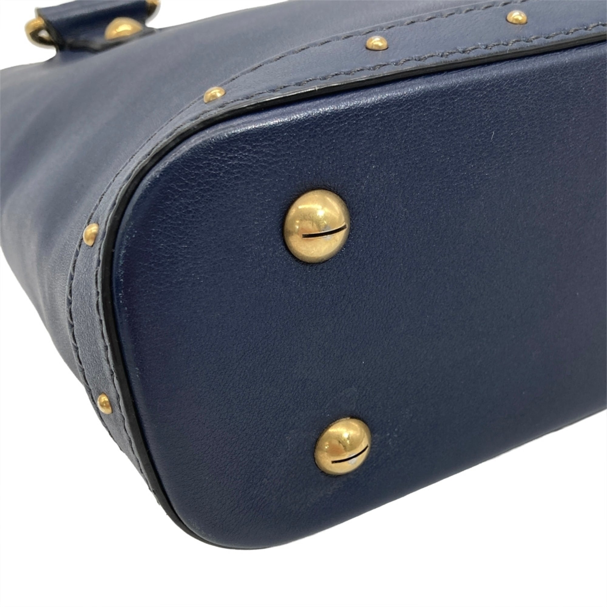 Christian Dior Navy Leather Handbag (Pre-Owned)