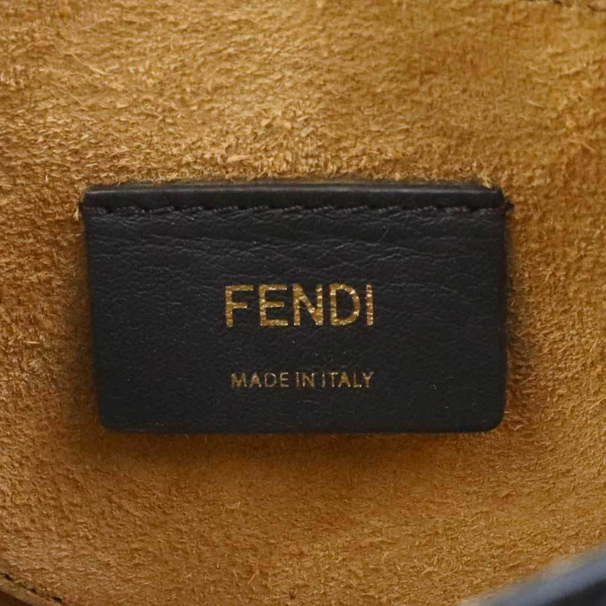 Fendi Black Brown Leather Shoulder Bag (Pre-Owned)