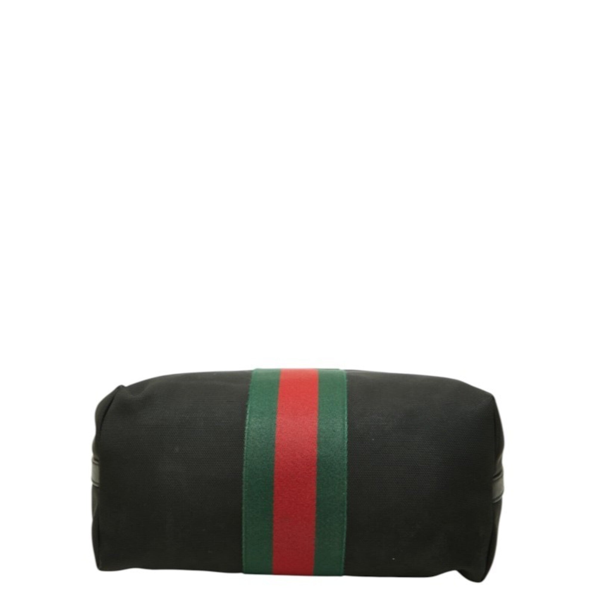 Gucci Black Canvas Leather Shoulder Bag Tote Bag (Pre-Owned)