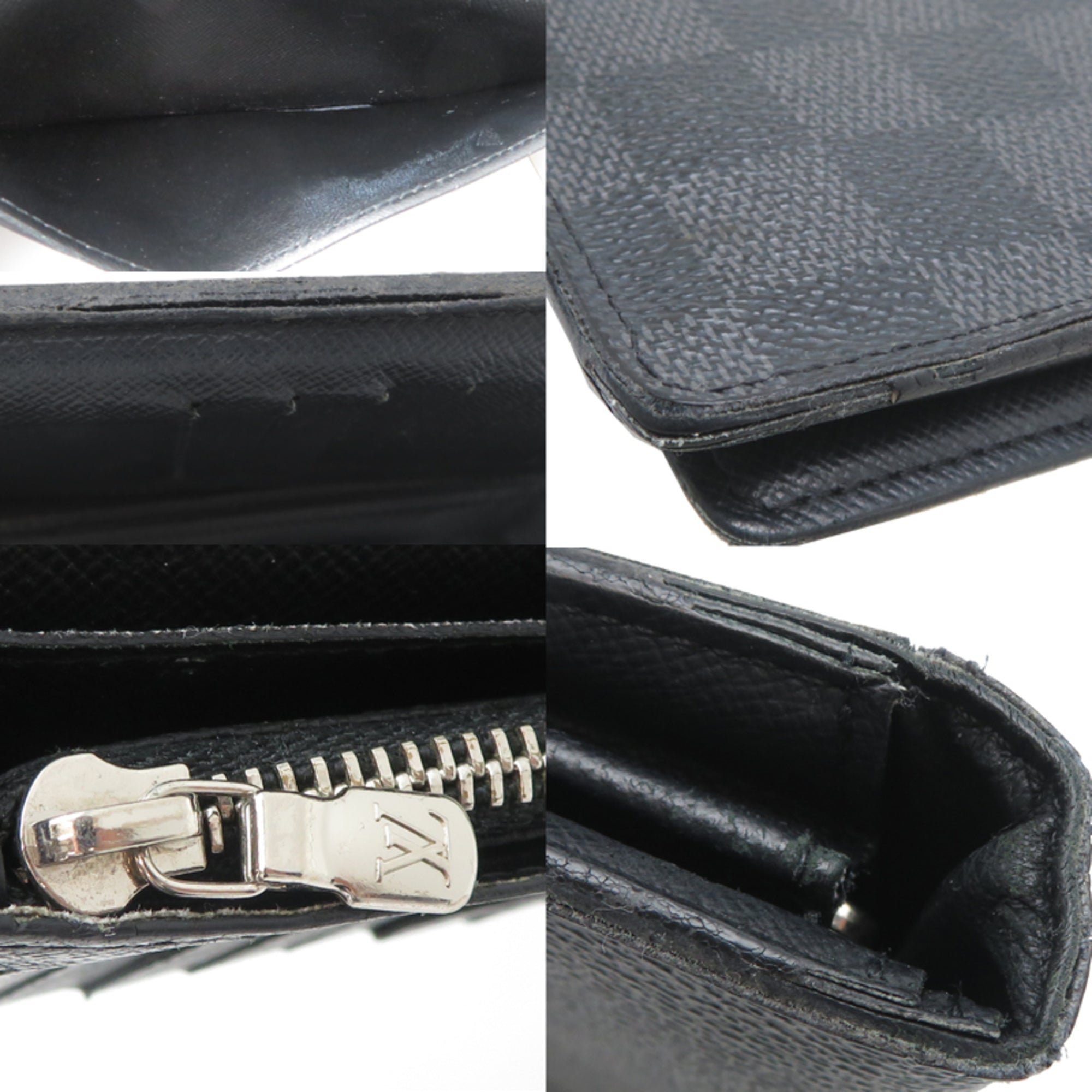 Louis Vuitton Black Damier Graphite Long Wallet (Bi-Fold) (Pre-Owned)