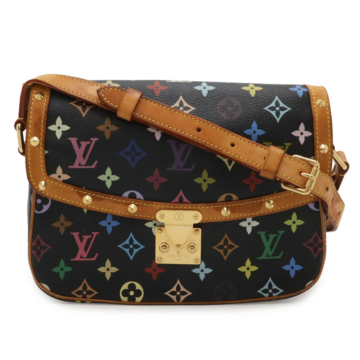 Louis Vuitton Noir Monogram Canvas Pvc Coated Canvas Pochette Shoulder Bag (Pre-Owned)