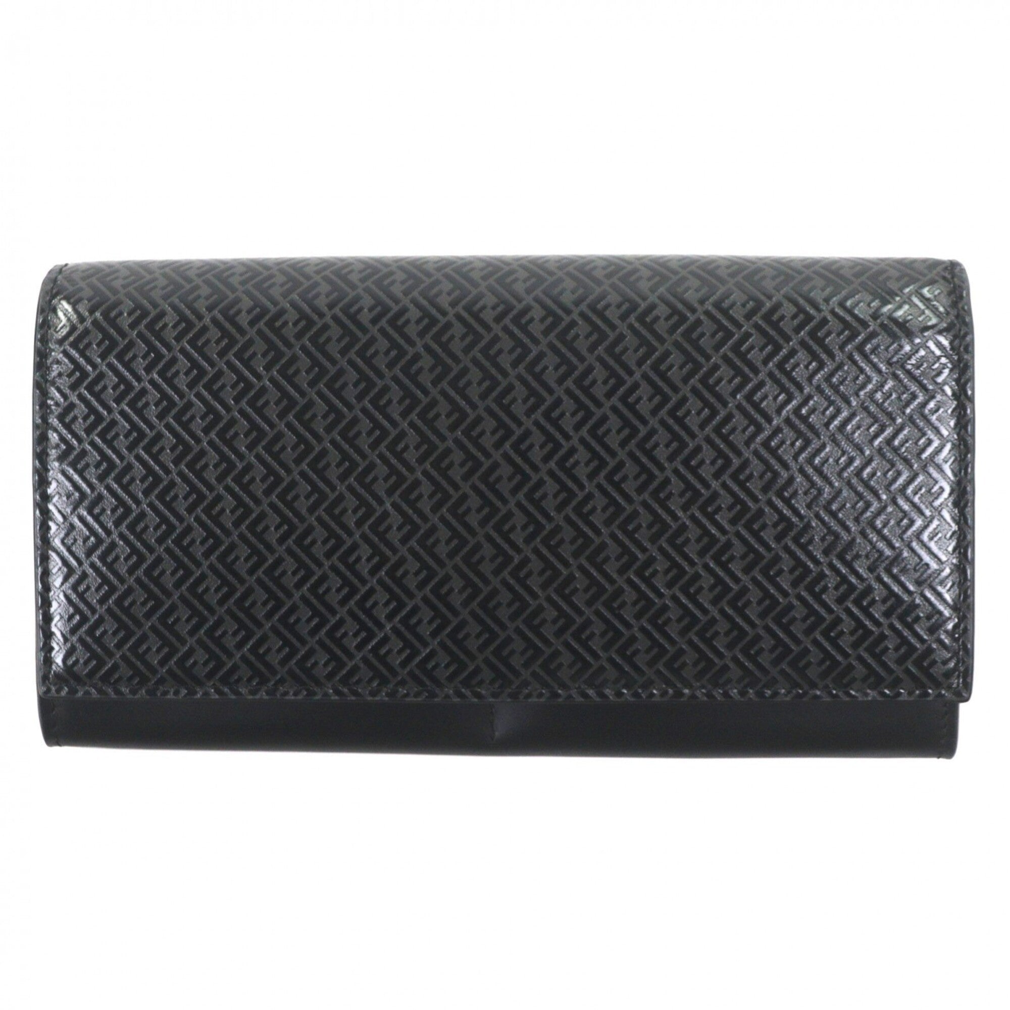 Fendi Black Leather Long Wallet (Bi-Fold) (Pre-Owned)