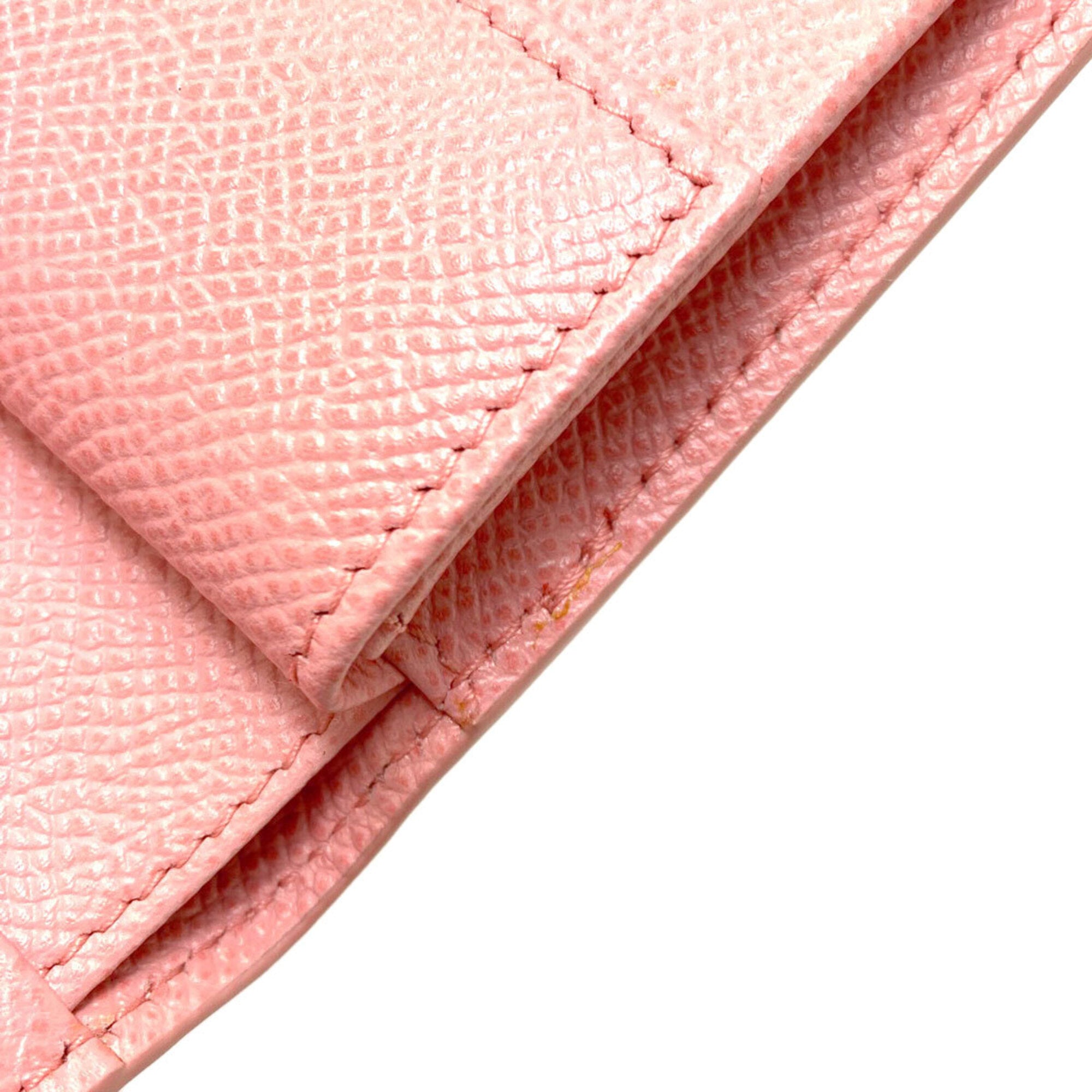 Salvatore Ferragamo Gancini Pink Leather Wallet (Bi-Fold) (Pre-Owned)