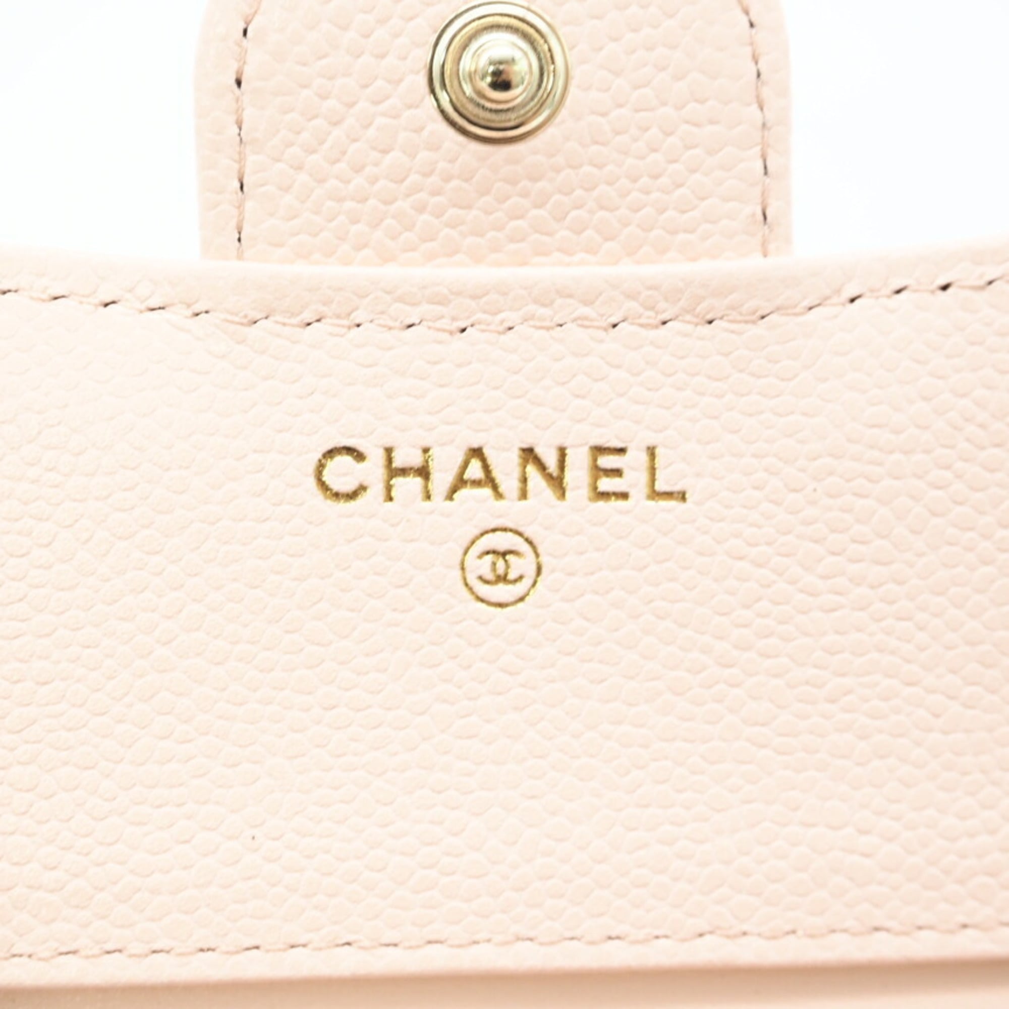Chanel Matelasse Pink Leather Wallet (Tri-Fold) (Pre-Owned)