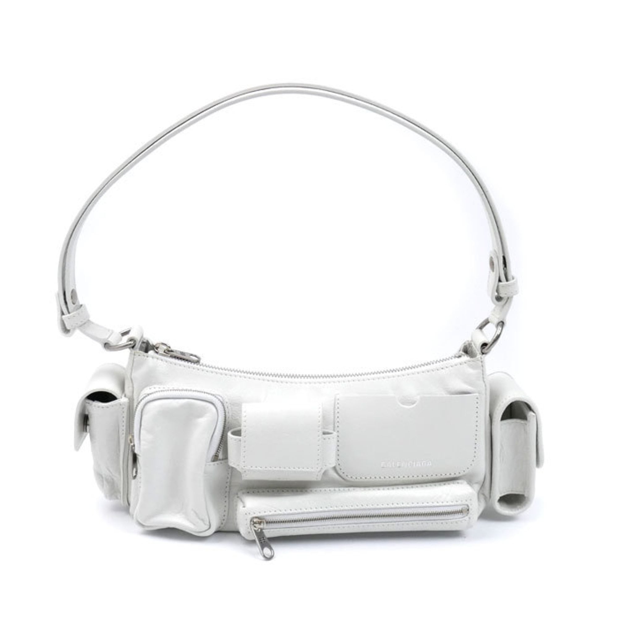 Balenciaga White Leather Shoulder Bag (Pre-Owned)