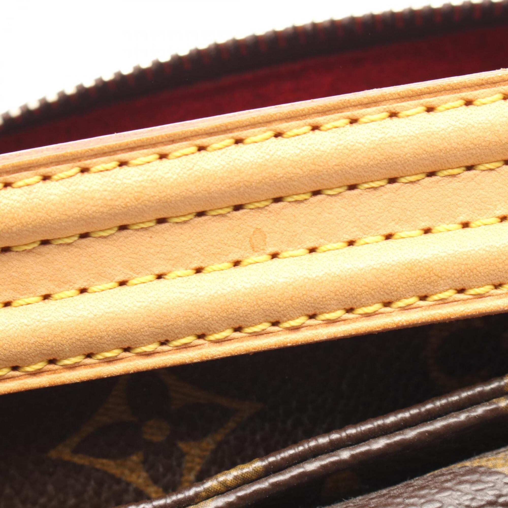 Louis Vuitton Brown Coated Canvas Monogram Handbag Shoulder Bag (Pre-Owned)