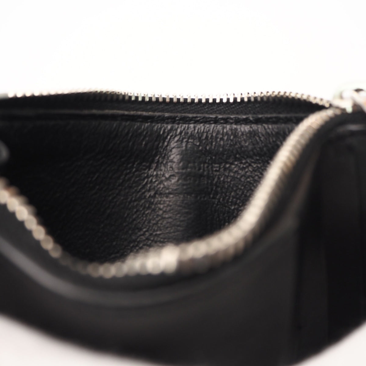 Yves Saint Laurent Black Leather Coin Purse/Coin Case (Pre-Owned)