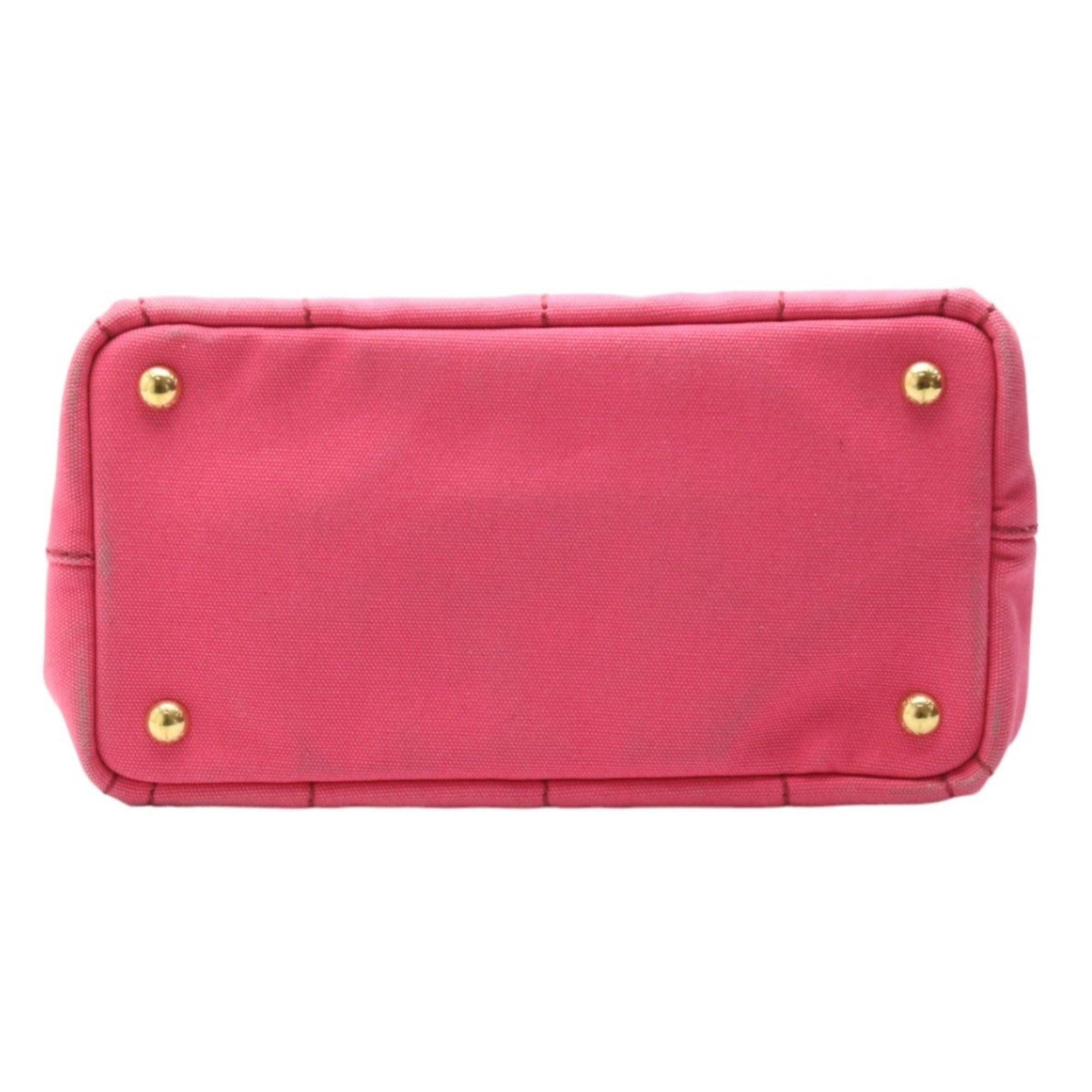 Prada Canapa Pink Cotton Canvas Tote Bag (Pre-Owned)