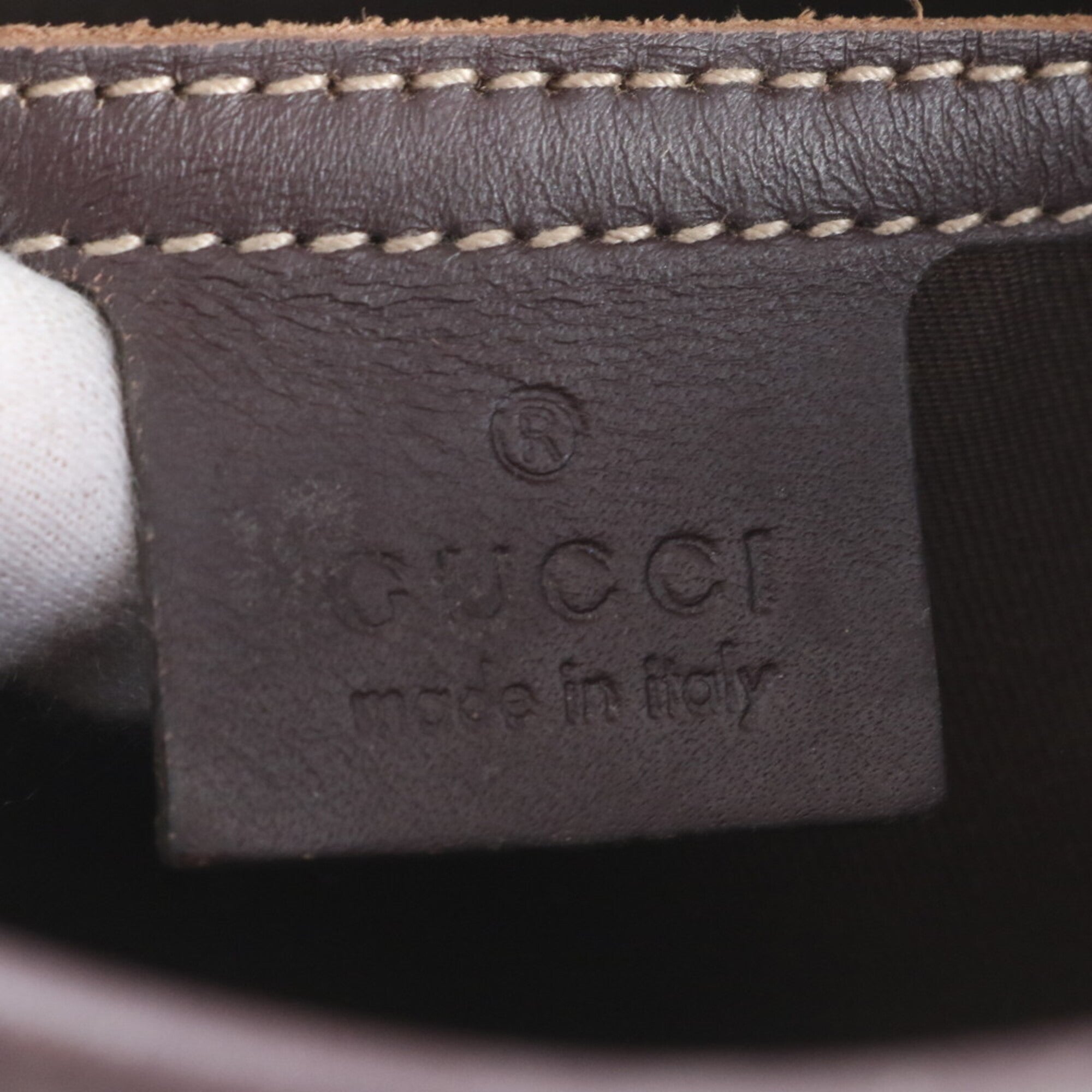 Gucci Beige Gg Supreme Leather Messenger Bag Shoulder Bag (Pre-Owned)
