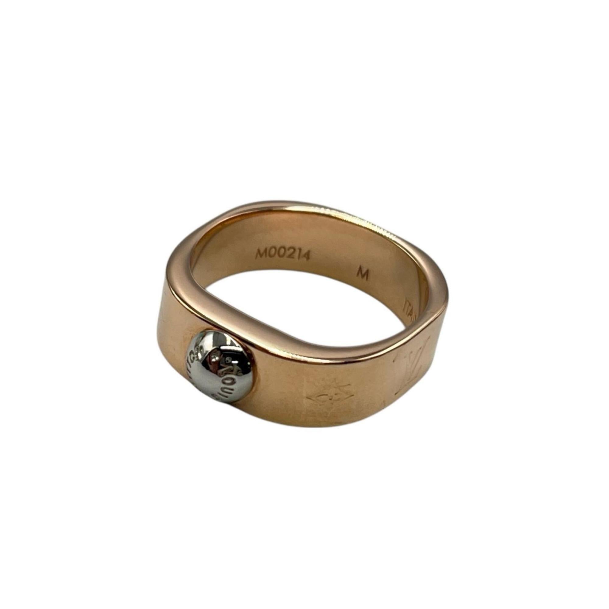 Louis Vuitton Pink Gold Metal Band Ring (Pre-Owned)