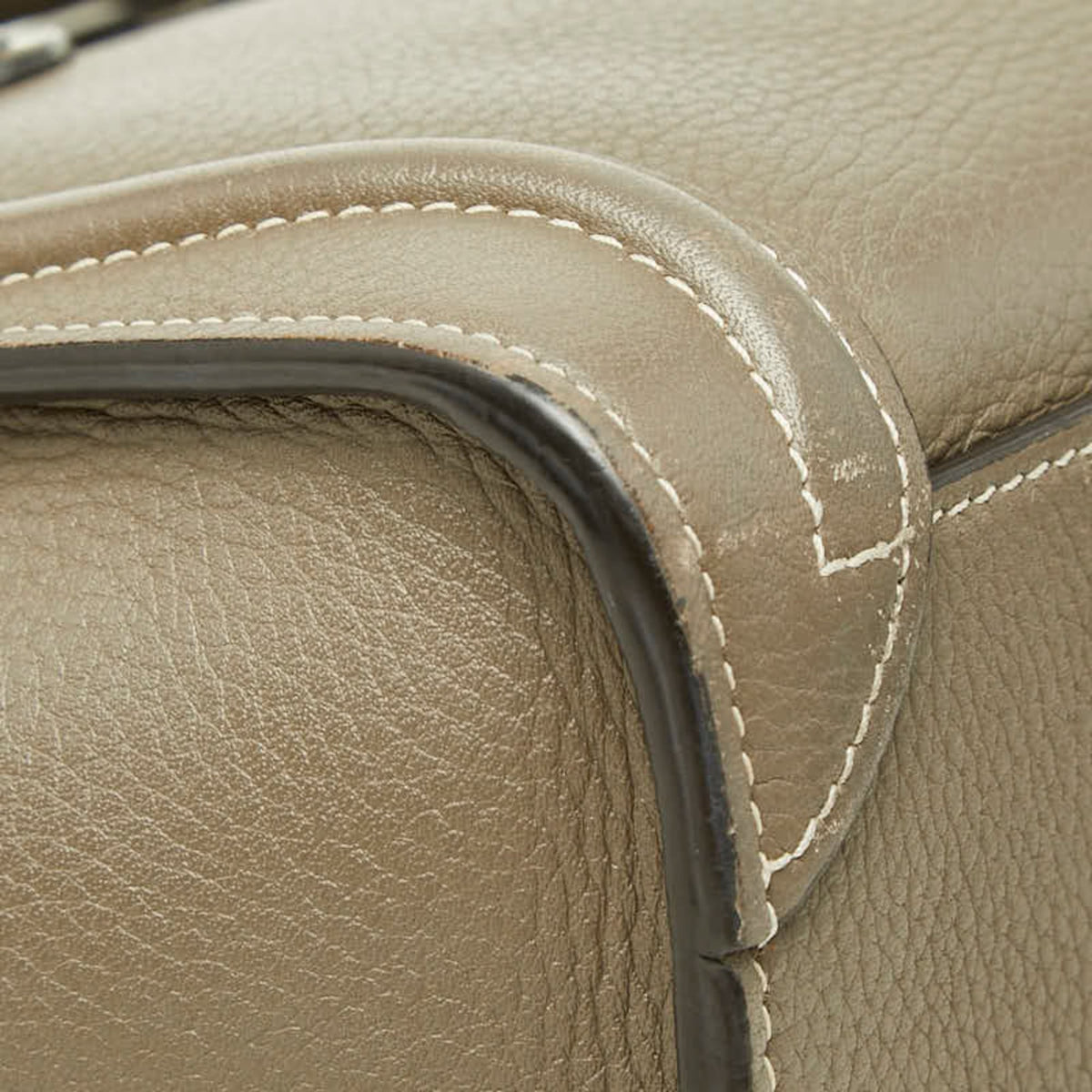 Celine Grayish Leather Handbag Shoulder Bag (Pre-Owned)