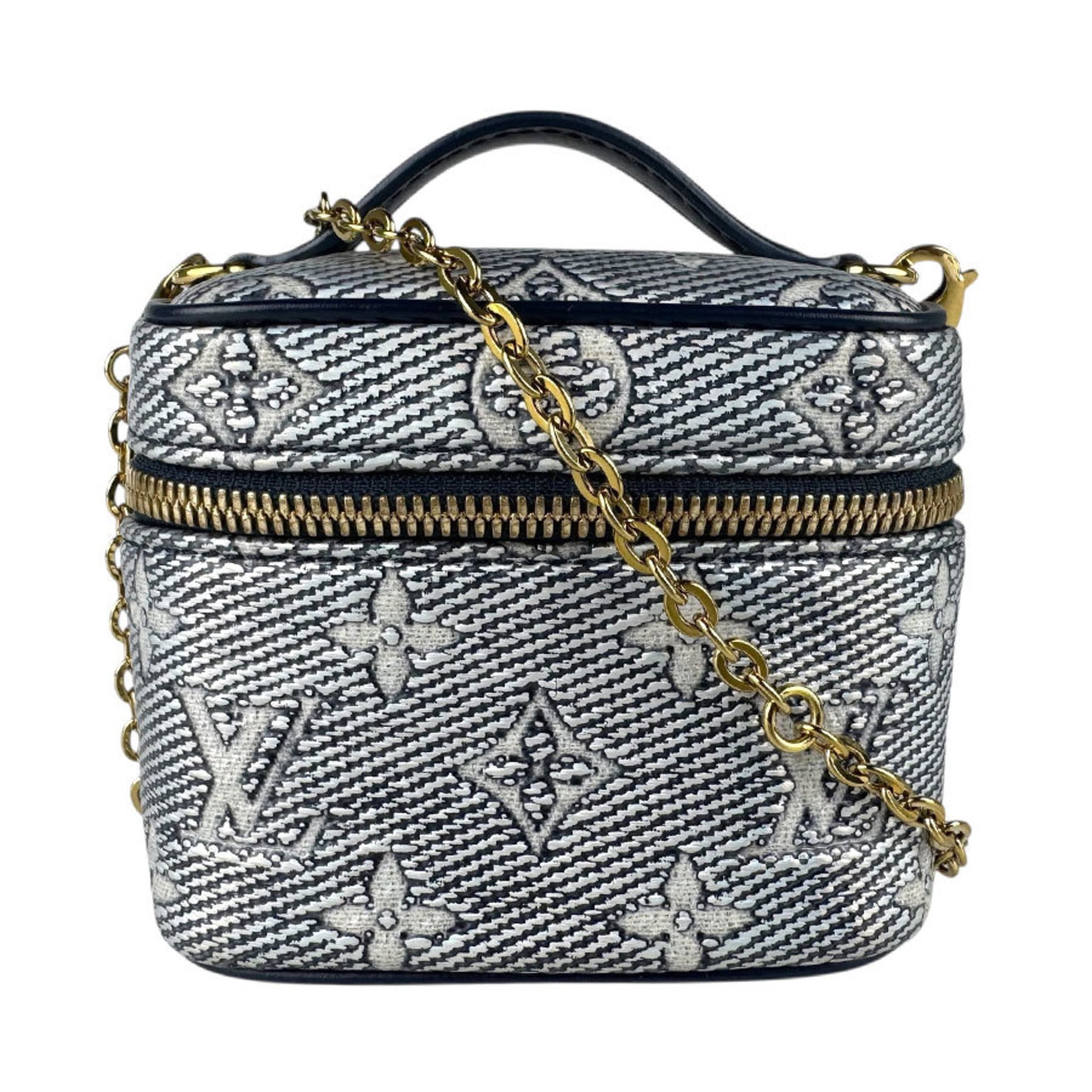 Louis Vuitton Navy Coated Canvas Shoulder Bag (Pre-Owned)