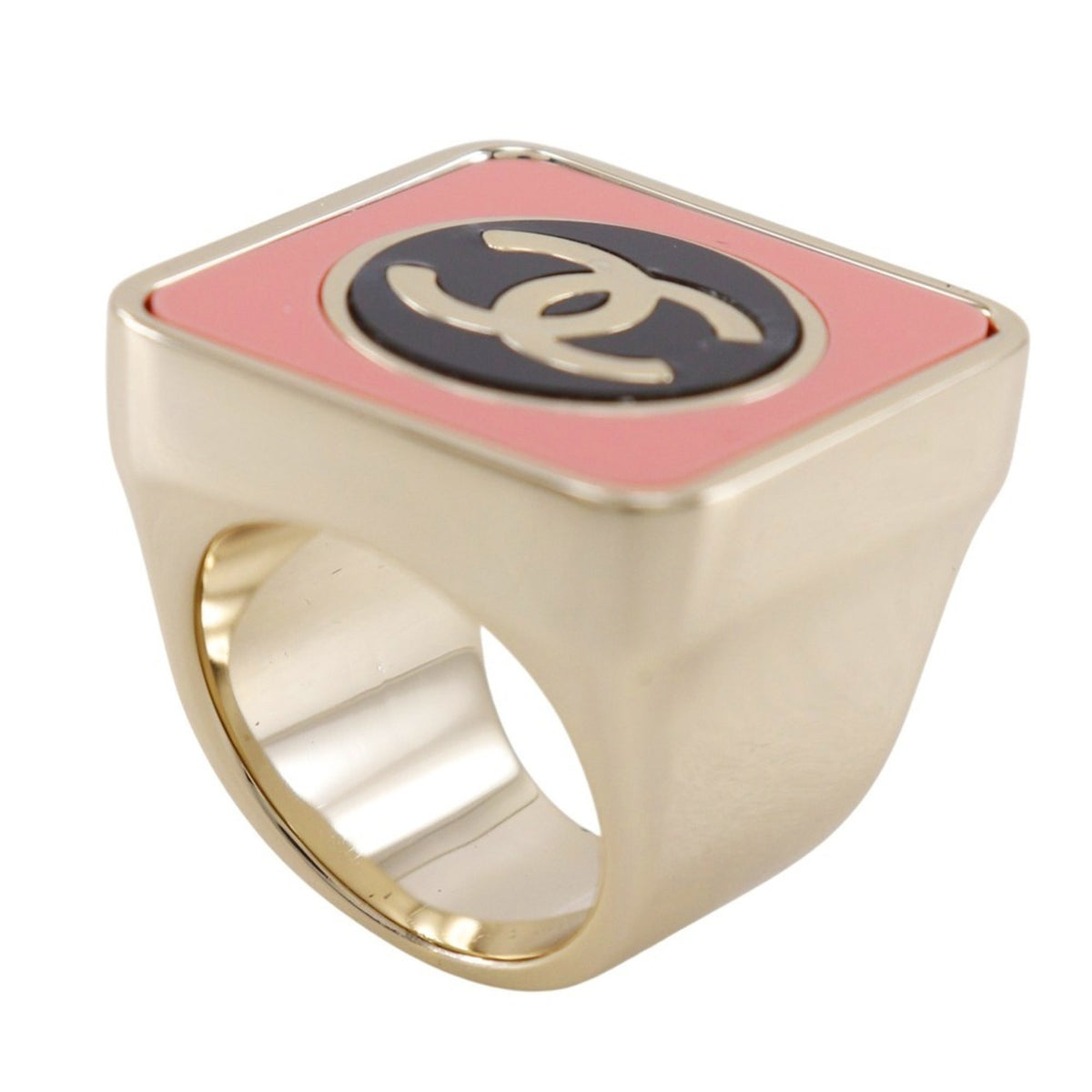 Chanel Silver Metal Band Ring (Pre-Owned)
