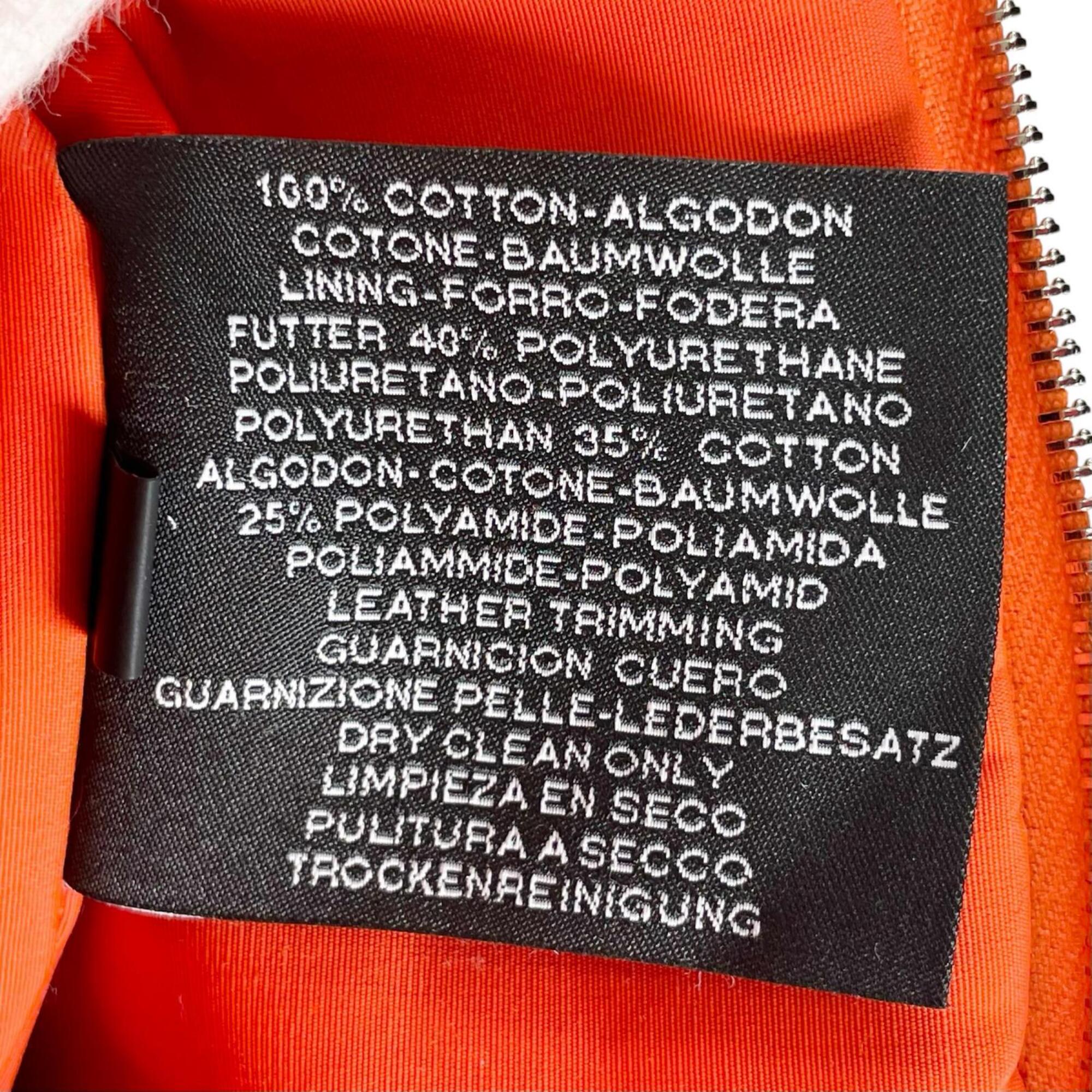Hermes Orange Cotton Elastane Polyamide Leather Pouch (Pre-Owned)