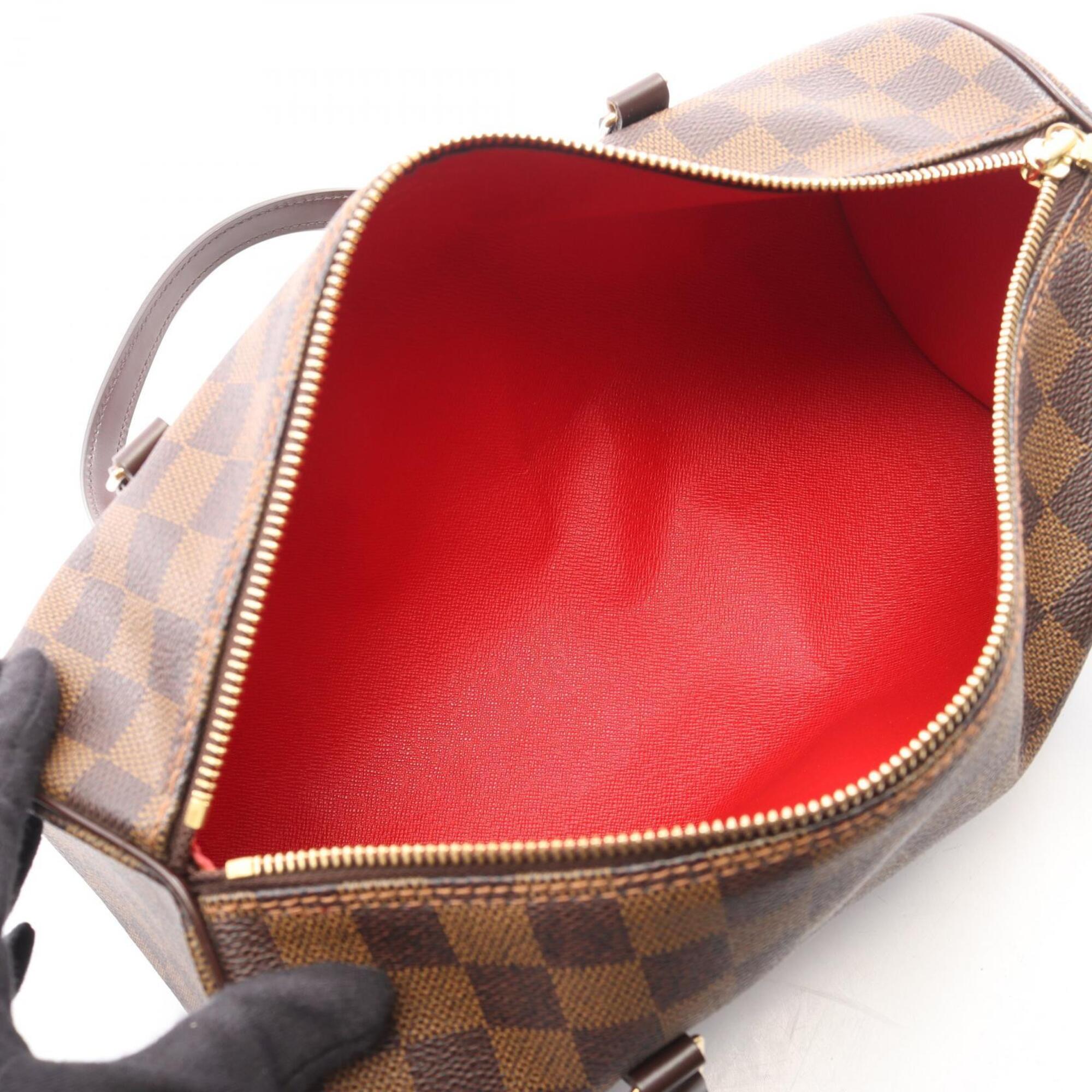 Louis Vuitton Brown Ebene Coated Canvas Leather Handbag Pouch (Pre-Owned)