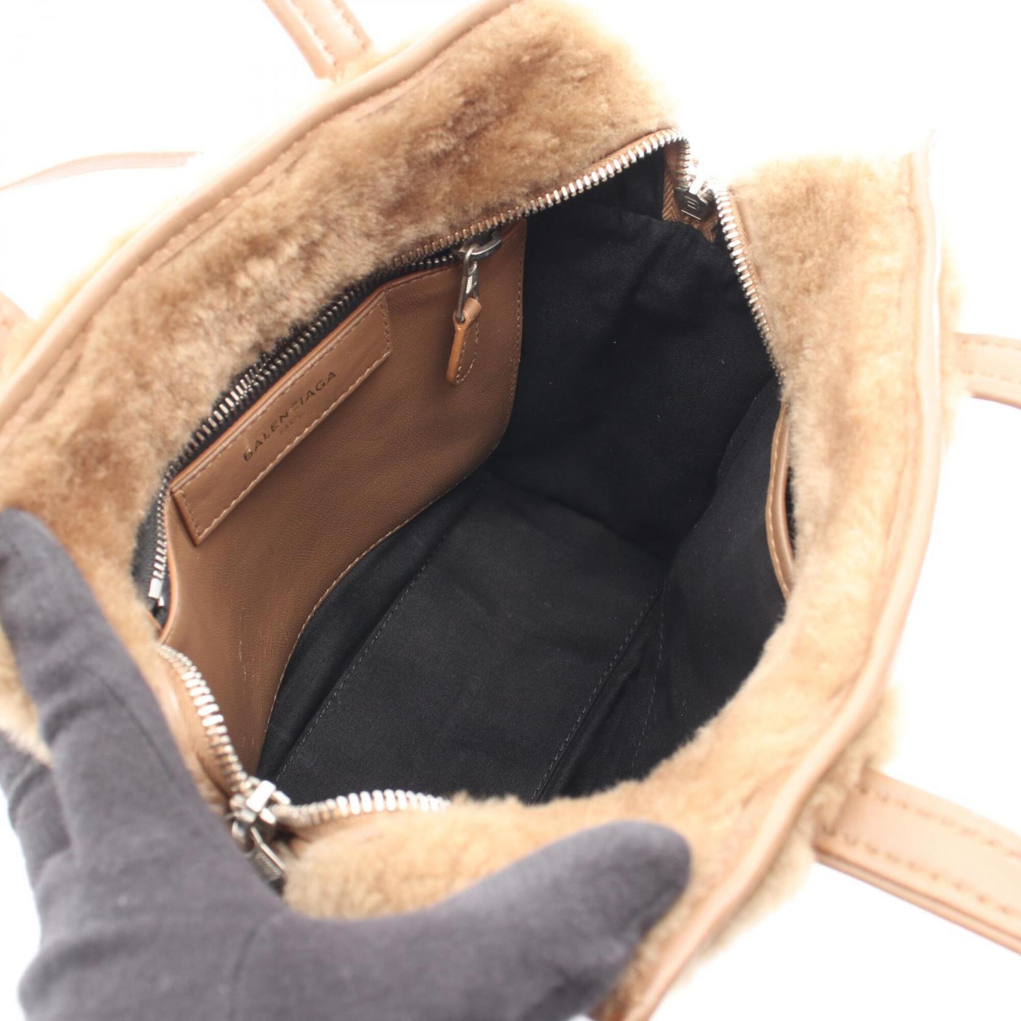 Balenciaga Brown Leather Handbag Tote Bag (Pre-Owned)