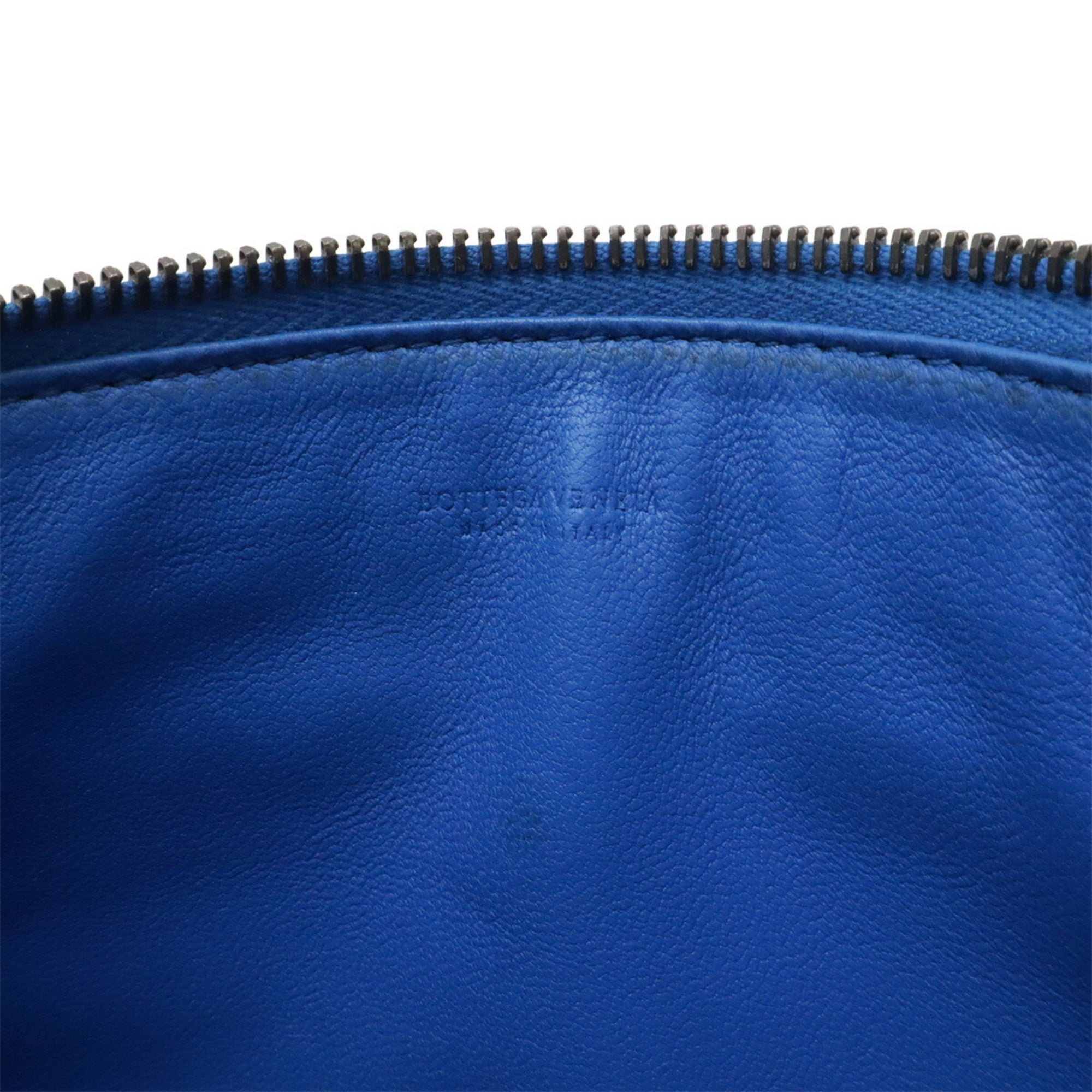 Bottega Veneta Blue Intrecciato Clutch Bag (Pre-Owned)