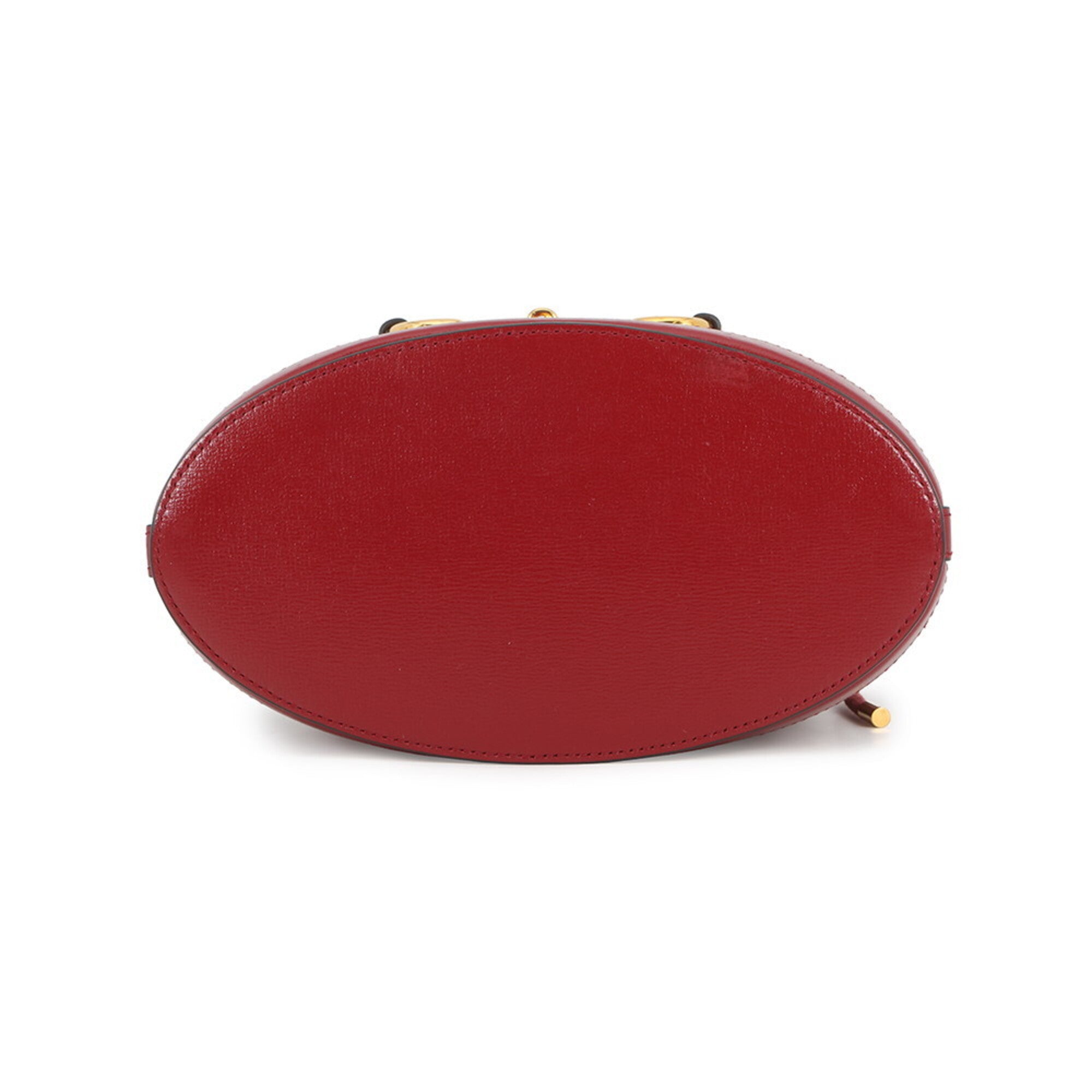 Gucci Horsebit Red Color Leather Handbag Shoulder Bag (Pre-Owned)