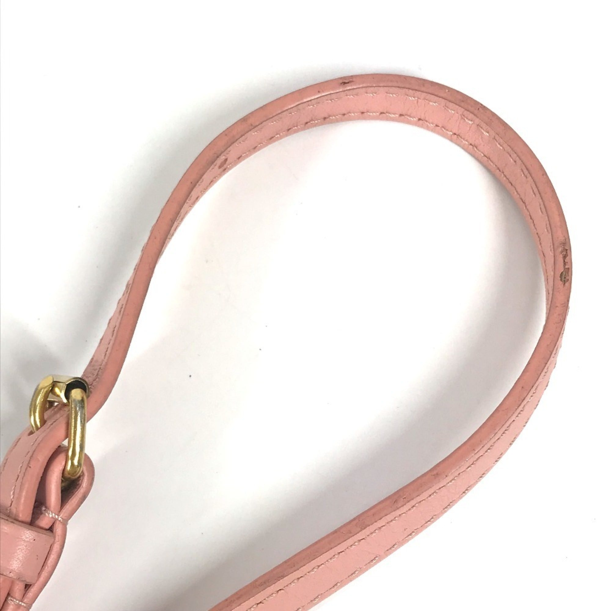 Louis Vuitton Pink Leather Clutch Bag Pochette Shoulder Bag (Pre-Owned)