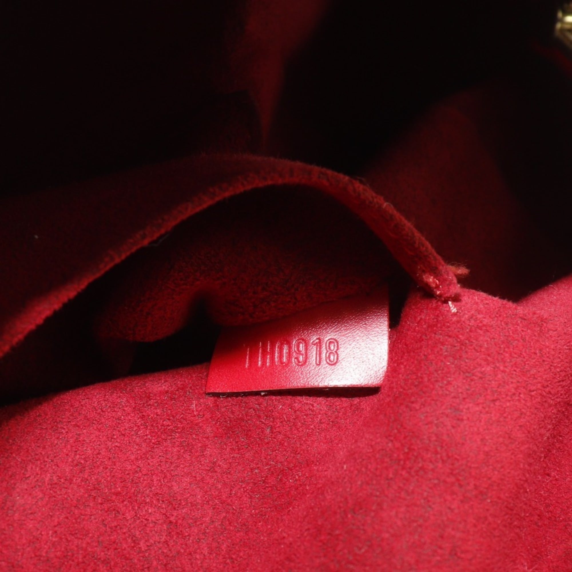 Louis Vuitton Castilian Red Red Color Epi Leather Handbag (Pre-Owned)