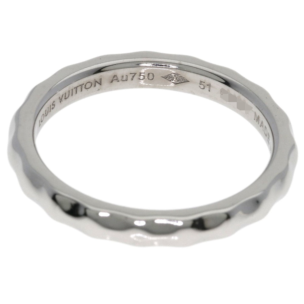 Louis Vuitton White Gold (18K) Band Ring (Pre-Owned)